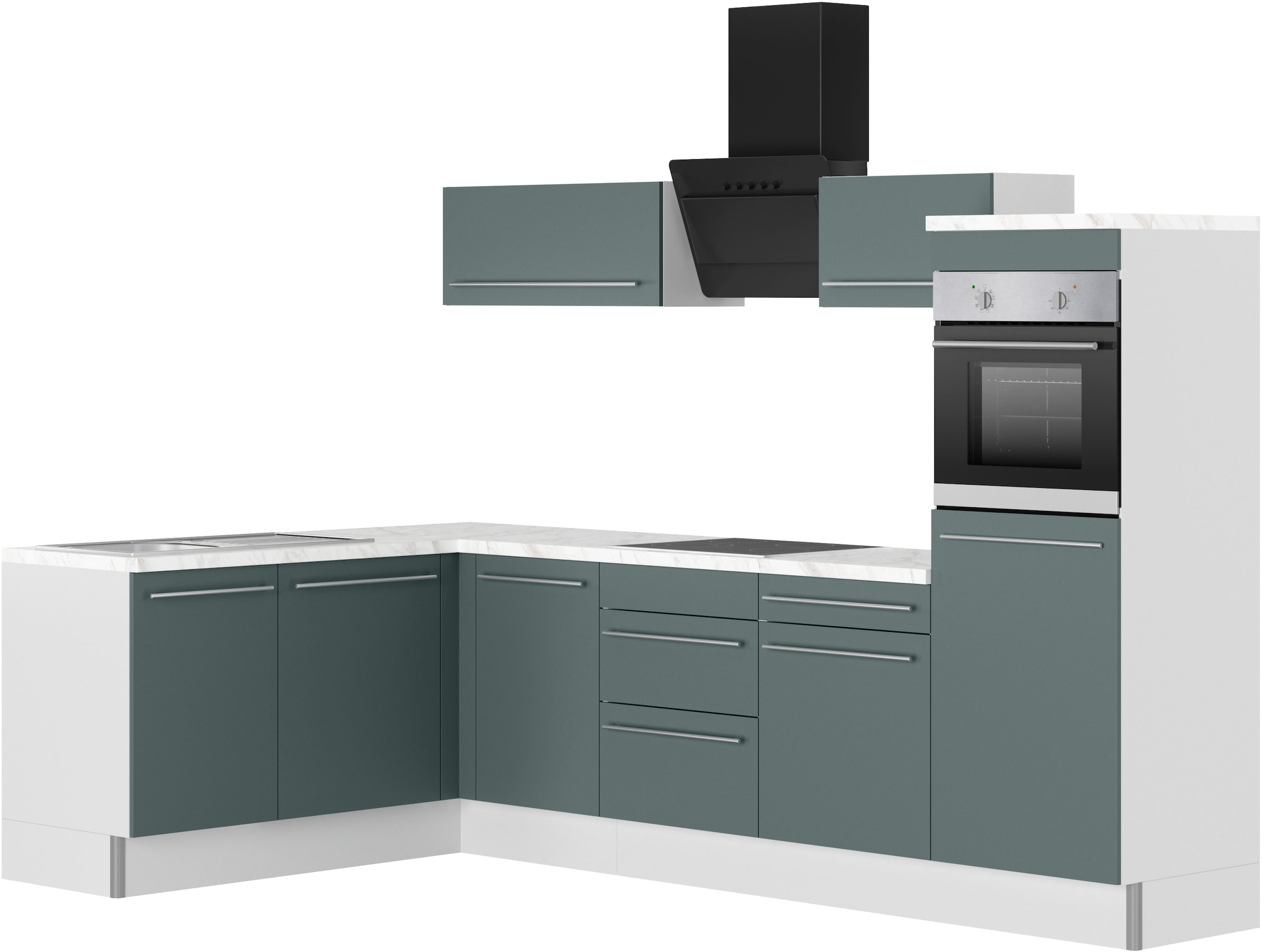 KOCHSTATION Küche "KS-Bern2", Stellmaße 295 x 175 cm, wahlweise mit E-Gerät günstig online kaufen