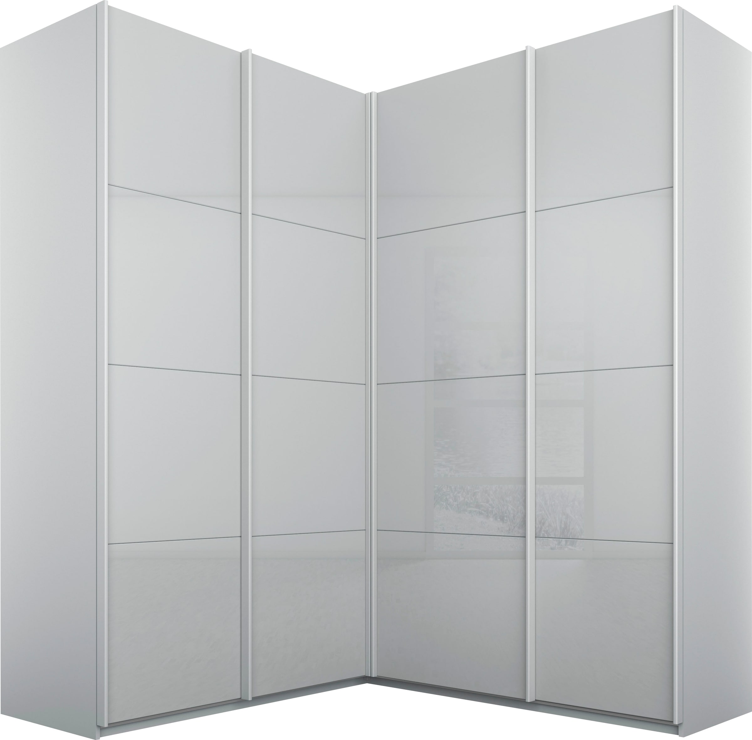 rauch Schwebetürenschrank "Quadra" Eckschrank inkl. Türendämpfer, mit Glast günstig online kaufen