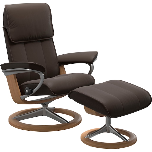 Stressless® Relaxsessel »Admiral«, (Set, Relaxsessel inkl. Hocker), mit Signature  Base, Größe M & L, Gestell Eiche kaufen | BAUR