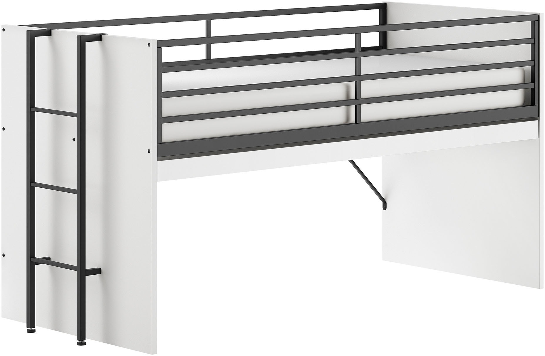 Vipack Hochbett "Sam, schlafen und arbeiten in einem, wahlweise Eiche- oder günstig online kaufen