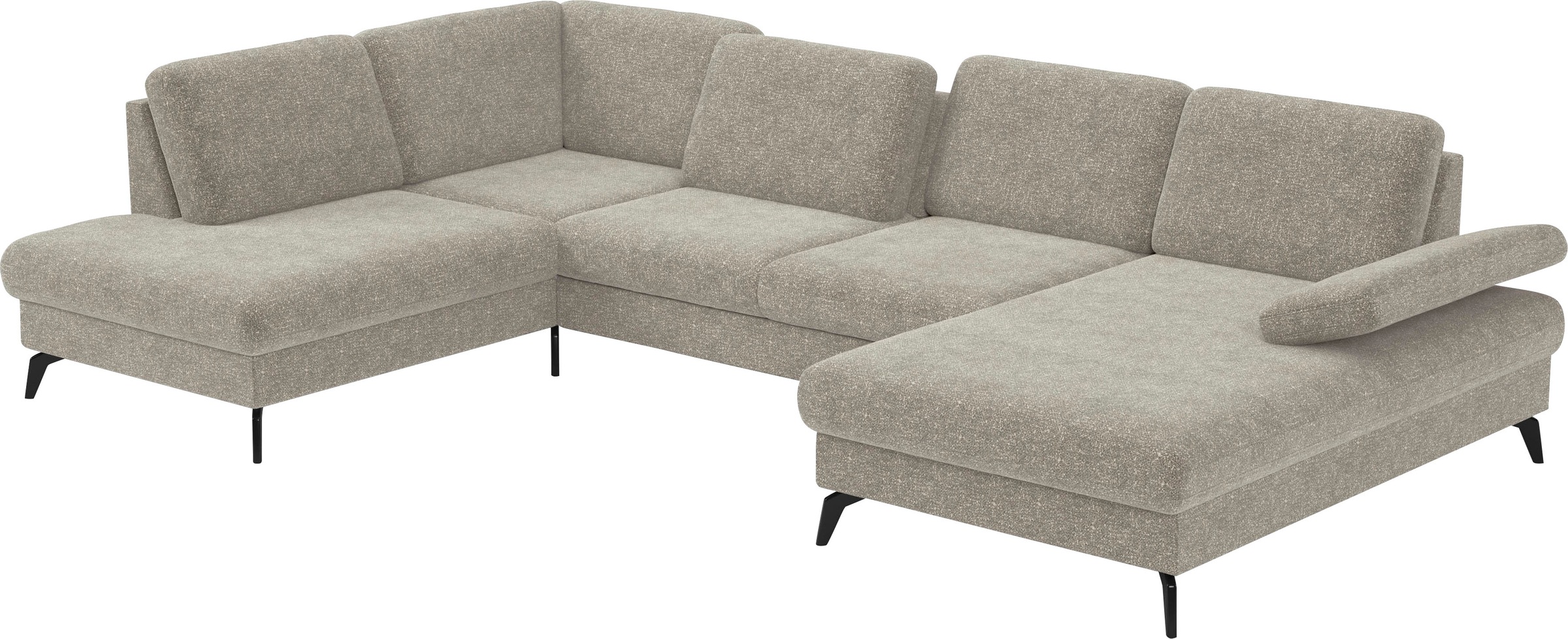 sit&more Wohnlandschaft »Morris U-Form, inkl. Sitztiefenverstellung«, wahlweise mit Armteilverstellung, Bettfunktion & Bettkasten