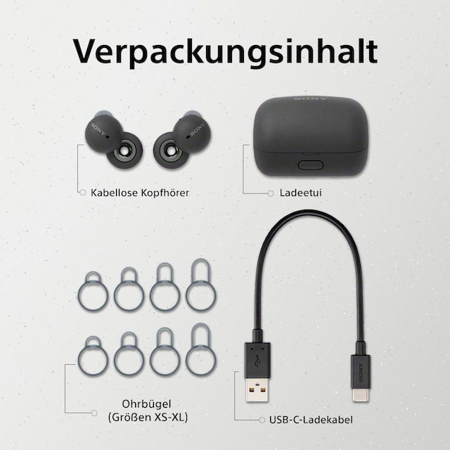Sony wireless In-Ear-Kopfhörer »LinkBuds«, Bluetooth, Freisprechfunktion- Sprachsteuerung-True Wireless, WF-L900 | BAUR
