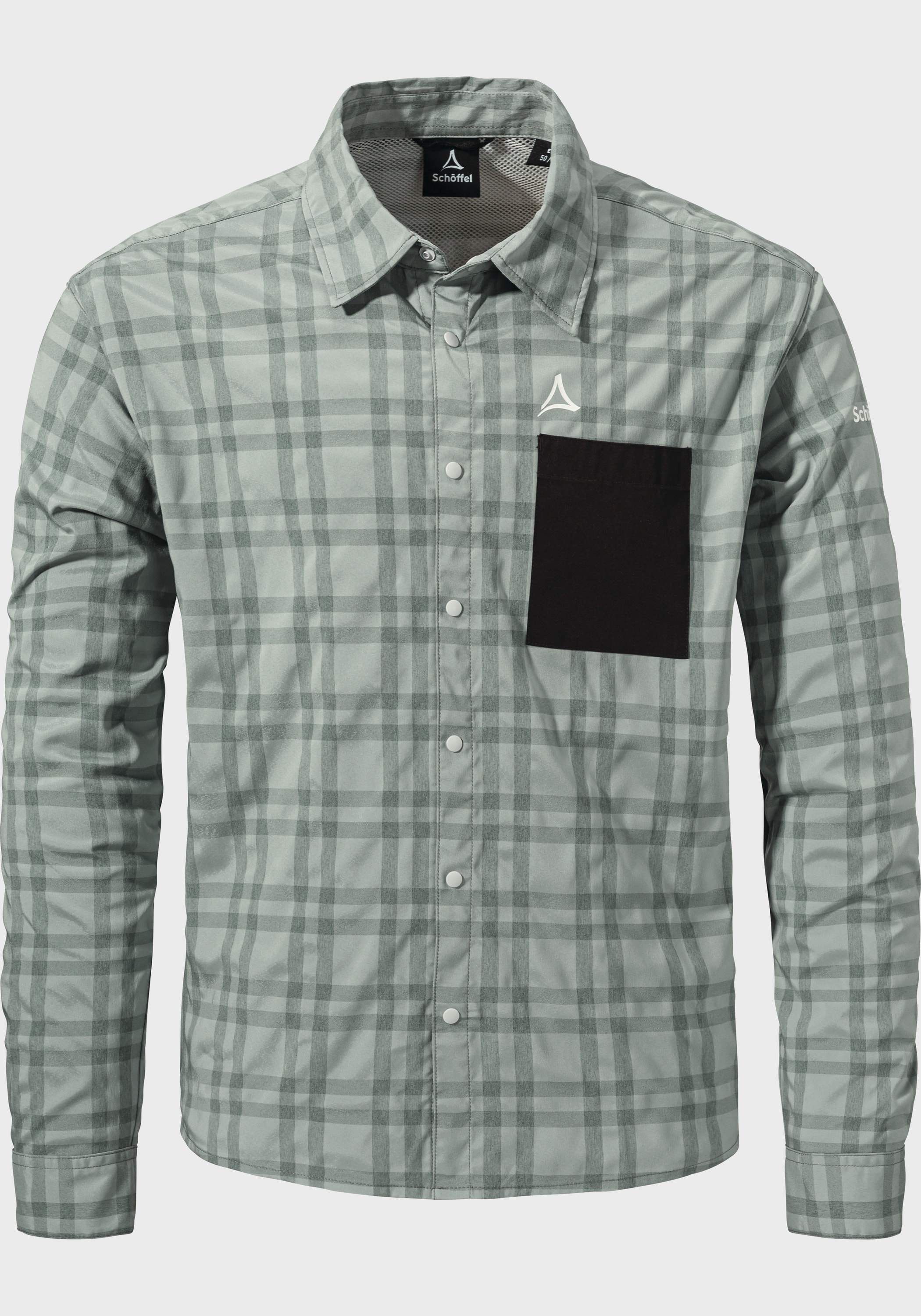 SCHÖFFEL Herren Outdoorhemd "Bike Shirt Style Jalpuh MNS", grau, Gr. 56, Oberstoff: 81% Polyester 14% Nylon 5% Elasthan, Hemden