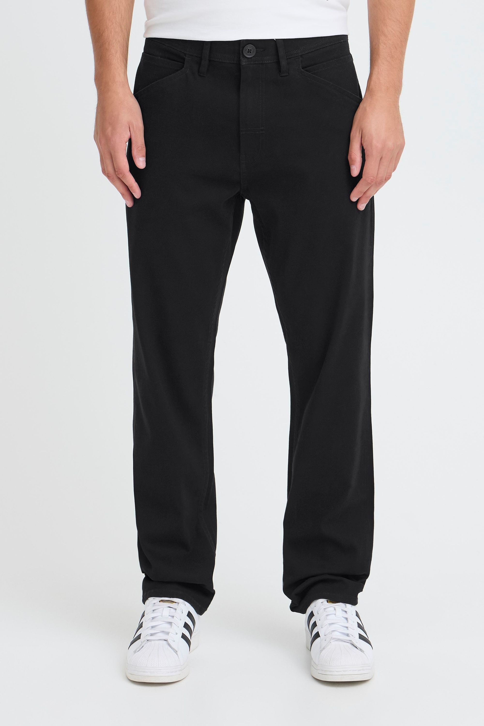 Chinohose BLEND "Chinohose BHMStipo", Herren, Gr. 34, Länge 34, schwarz, Obermaterial: 98% Baumwolle CO. 2% Elasthan EL., Hosen Chinohose