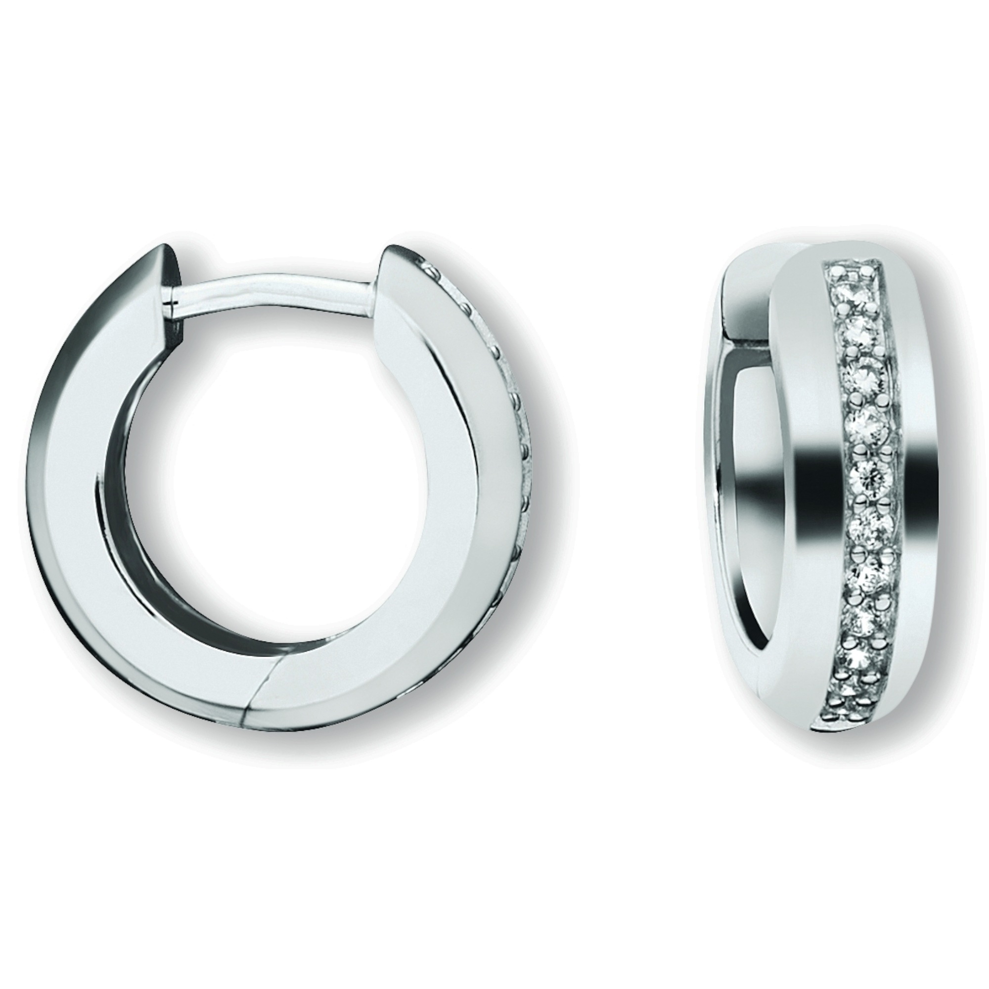 Paar Creolen ONE ELEMENT "Zirkonia Ohrringe Creolen aus 925 Silber", silber, Ohrringe, Damen, Damen,mit Zirkonia, Silber 925 (Sterlingsilber), Bedeutungsvoll & zeitlos – ein Begleiter mit Persönlichkeit