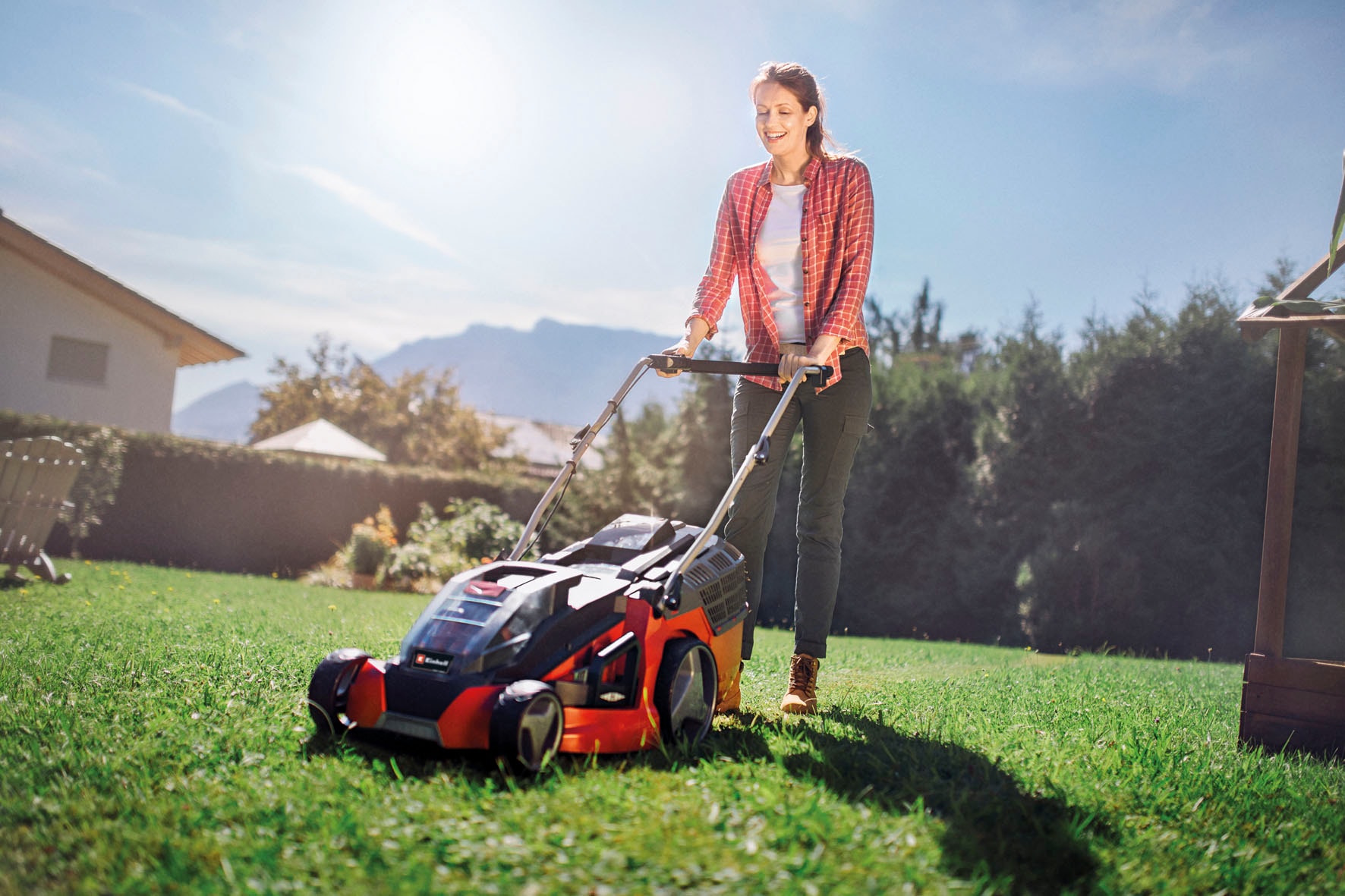 Einhell Akkurasenmäher »»GE-CM 43« & Rasentrimmer »GC-CT 18/24 P««, Inkl. 2x 4Ah Akkus und 2 Ladegeräte