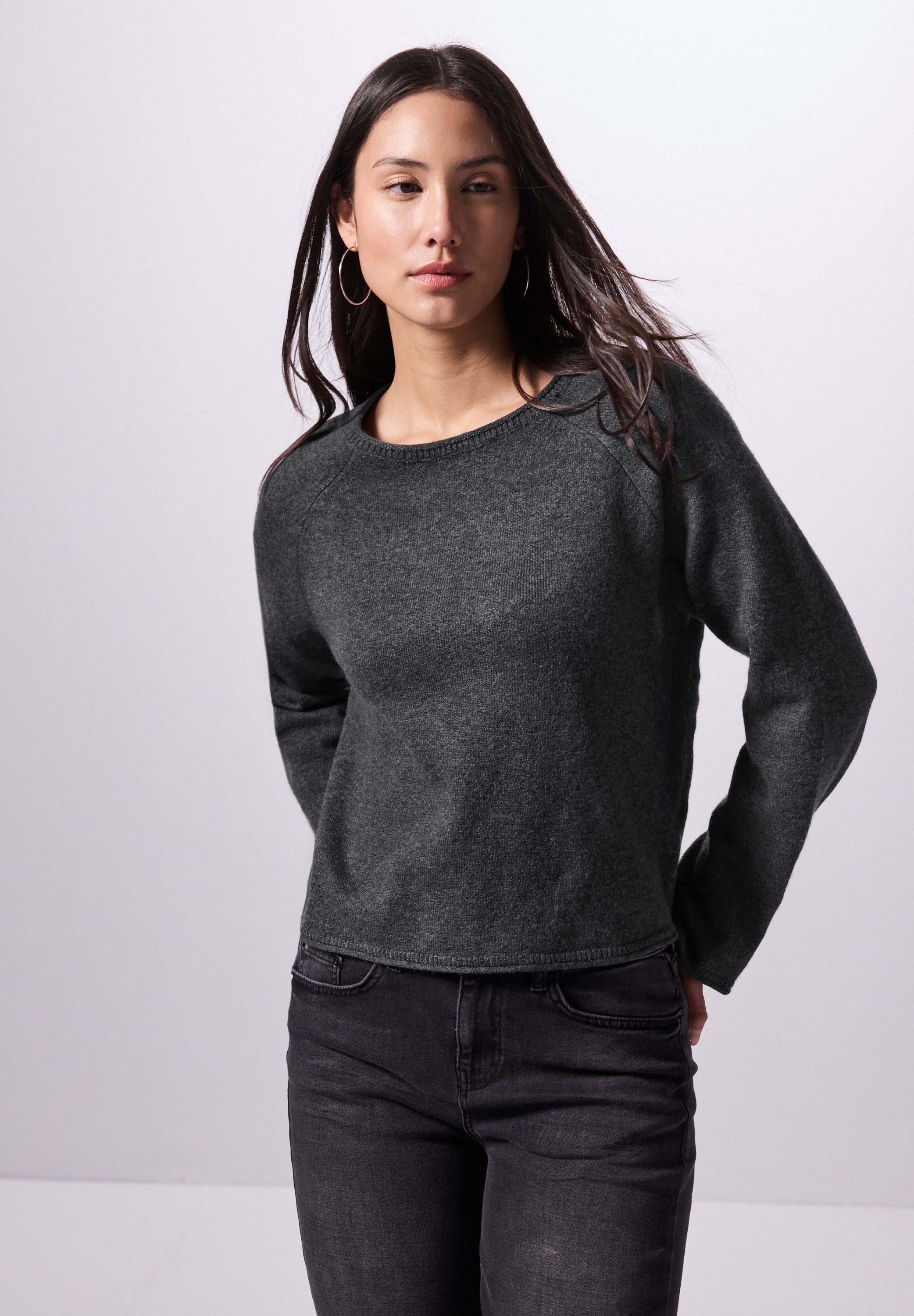 STREET ONE STUDIO Strickpullover, aus softem Materialmix