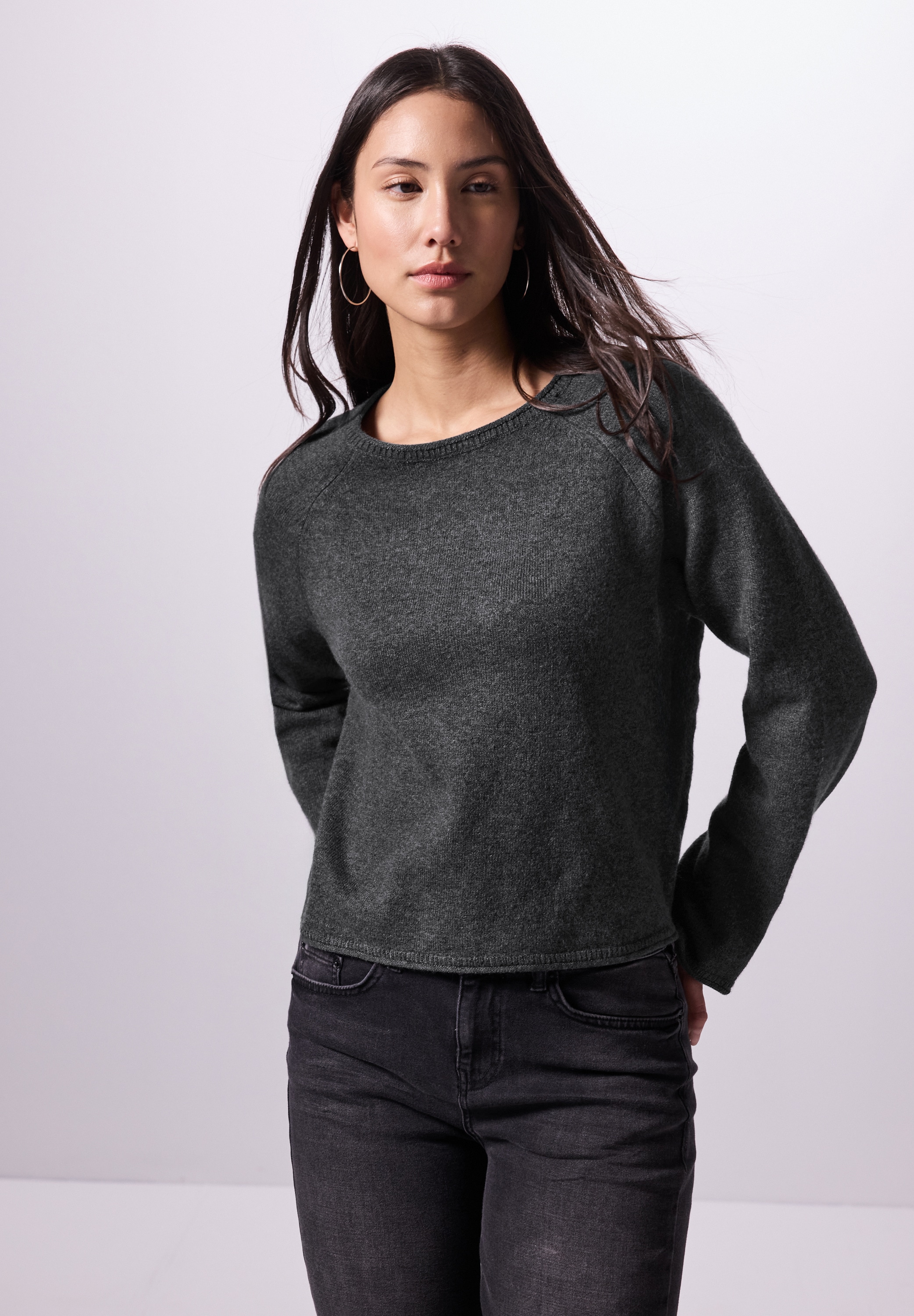 STREET ONE STUDIO Strickpullover, aus softem Materialmix günstig online kaufen