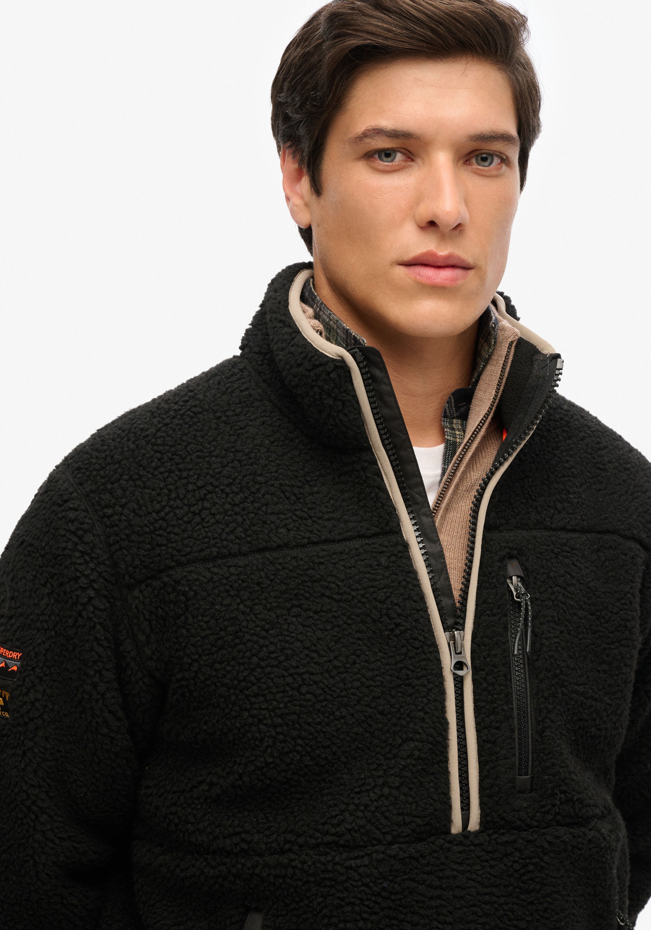 Superdry Fleecepullover "OUTDOOR FLEECE HALF ZIP", mit Stehkragen und kurze günstig online kaufen