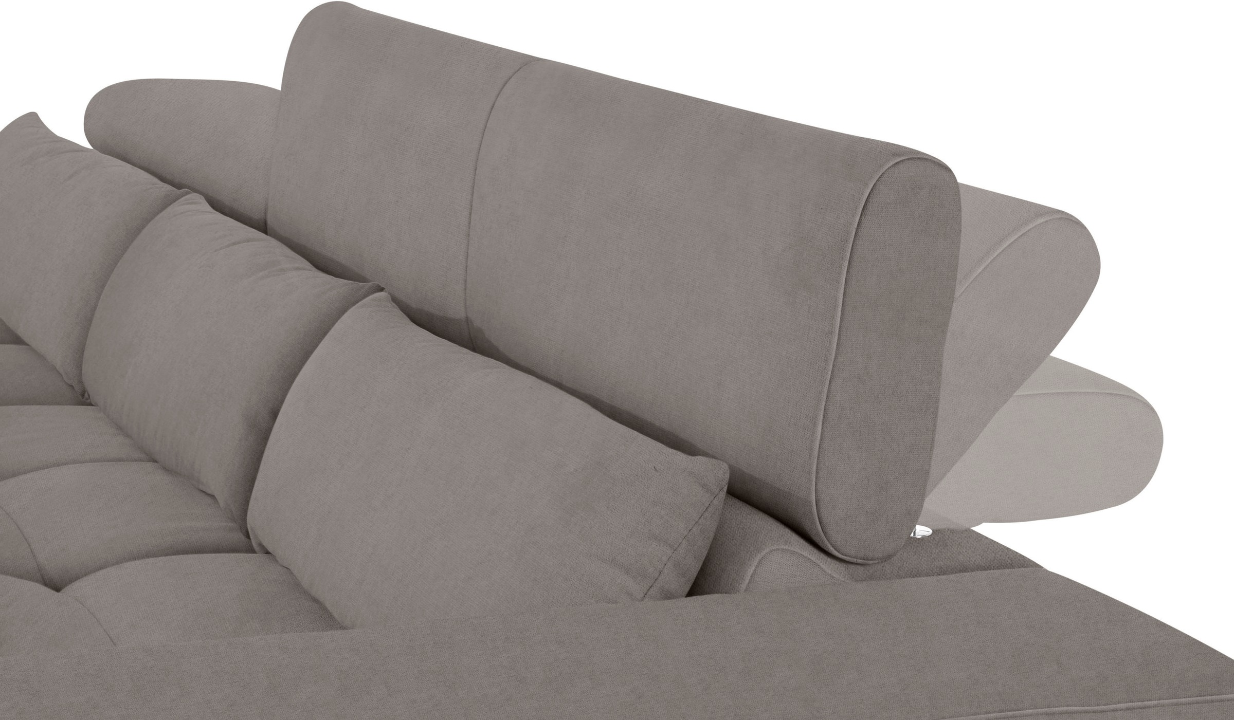 COTTA Ecksofa »Orion L-Form«, mit Kopfteilverstellung & 3 Nierenkissen