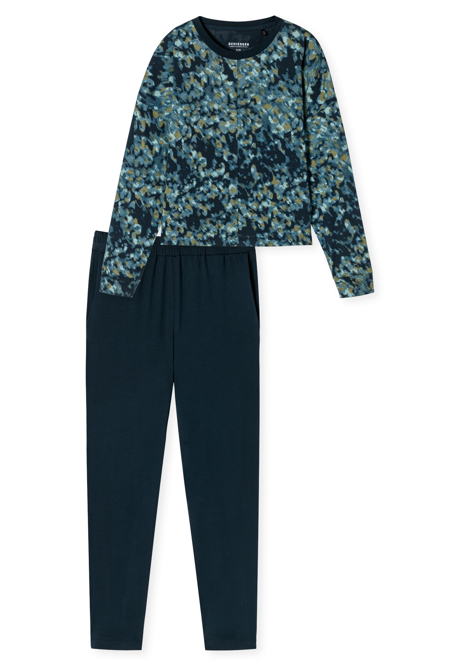 Schiesser Pyjama »"Modern Nightwear"«, (Set, 2 tlg.), mit 7/8-Schnitt