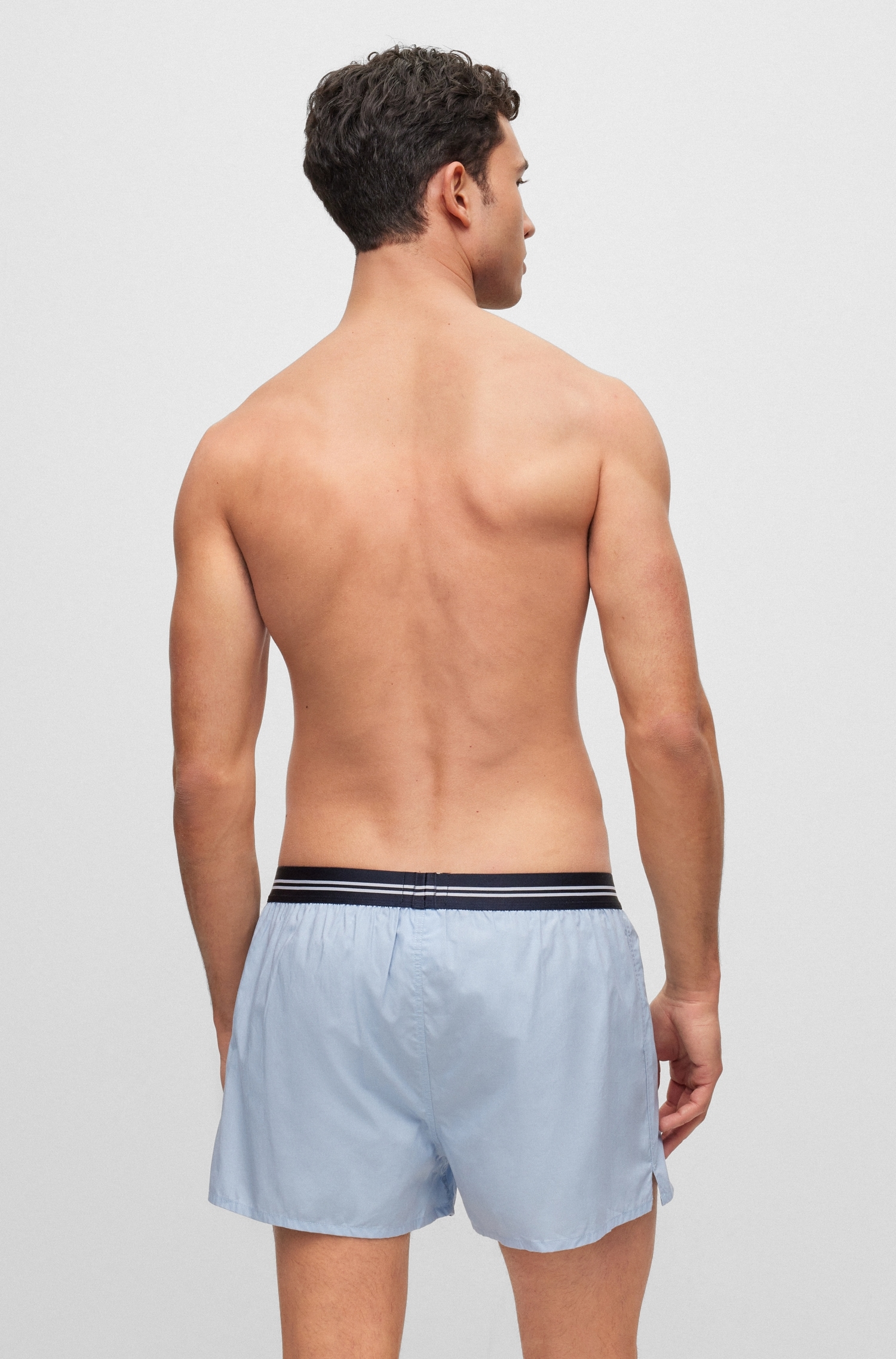 BOSS Boxershorts »3P Woven Boxer«, (Packung, 3 St., 3er Pack), mit Eingriff mit Knopf