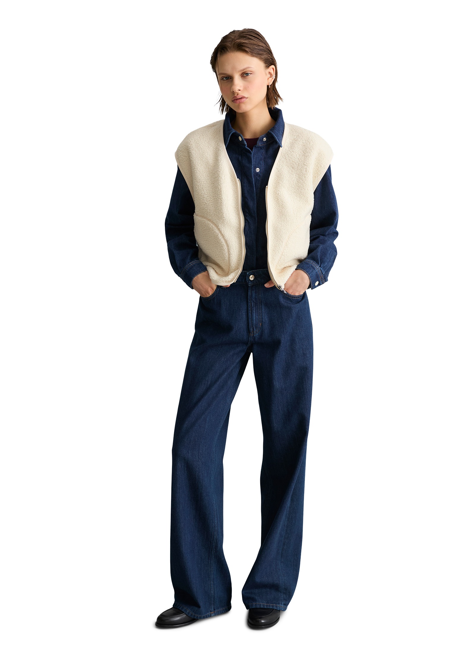 Marc O'Polo DENIM Sweatweste »aus recyceltem Polyester«