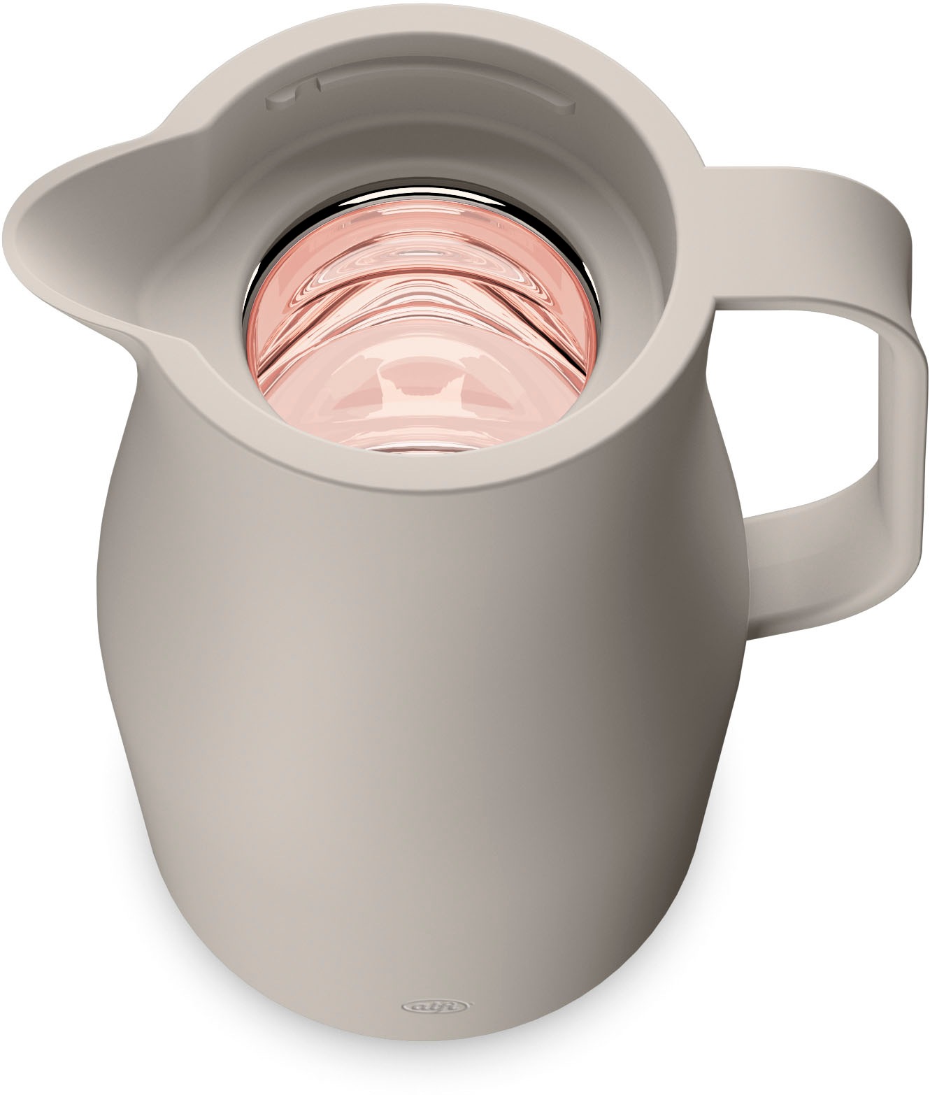 Alfi Isolierkanne »ECONSCIOUS, mit Hartglaseinsatz, Biokunststoff« 1 l 1 Stk. tlg. 12h heiß & 24h kalt, Drehverschluss mit bequemem Druckknopf