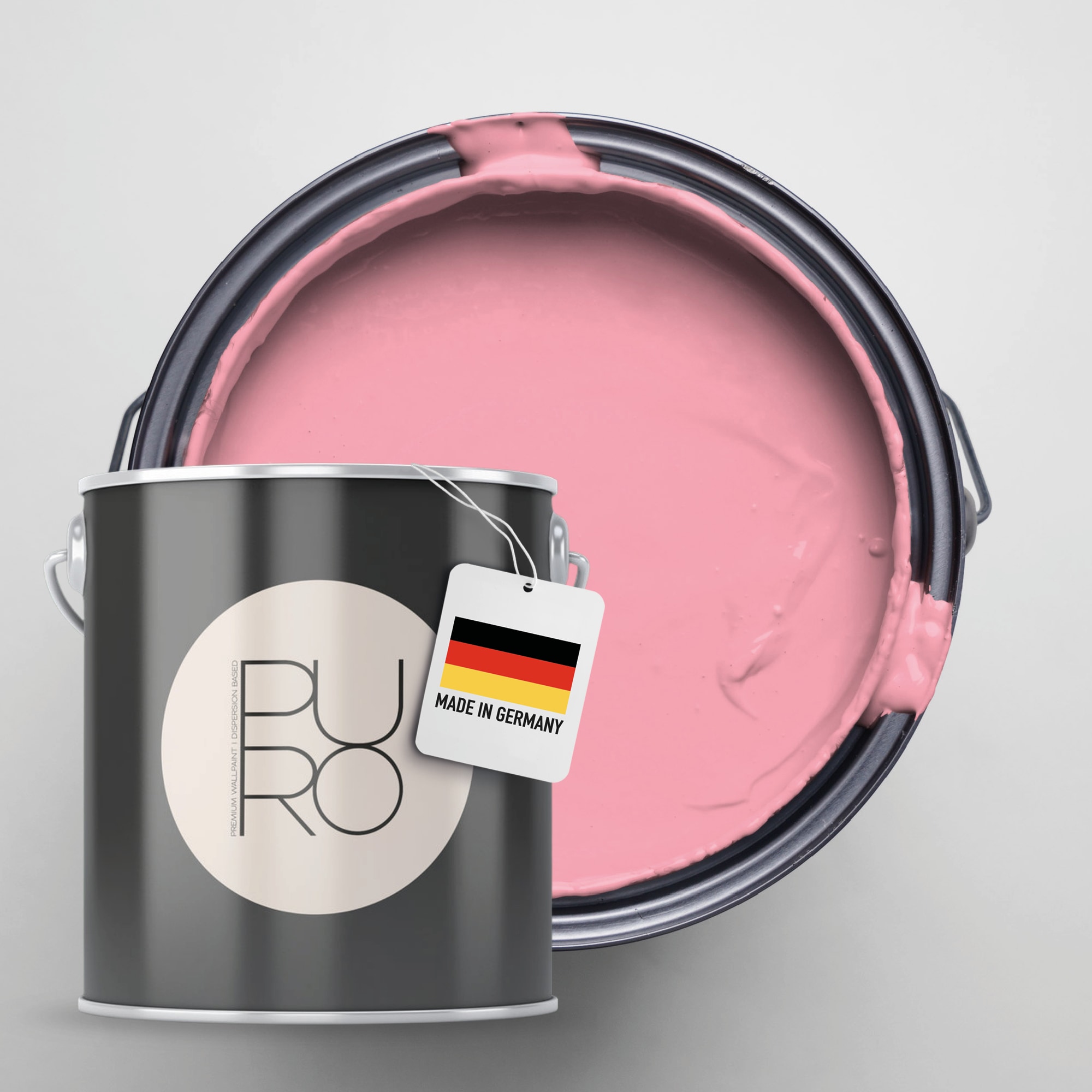 A.S. CRÉATION Wandfarbe "Premium Innenwandfarbe PURO Tuchmatt peachy pink", 2,5 l 2,5ml, rosa, Farben, ideal für Wohnzimmer, Schlafzimmer, Flur und