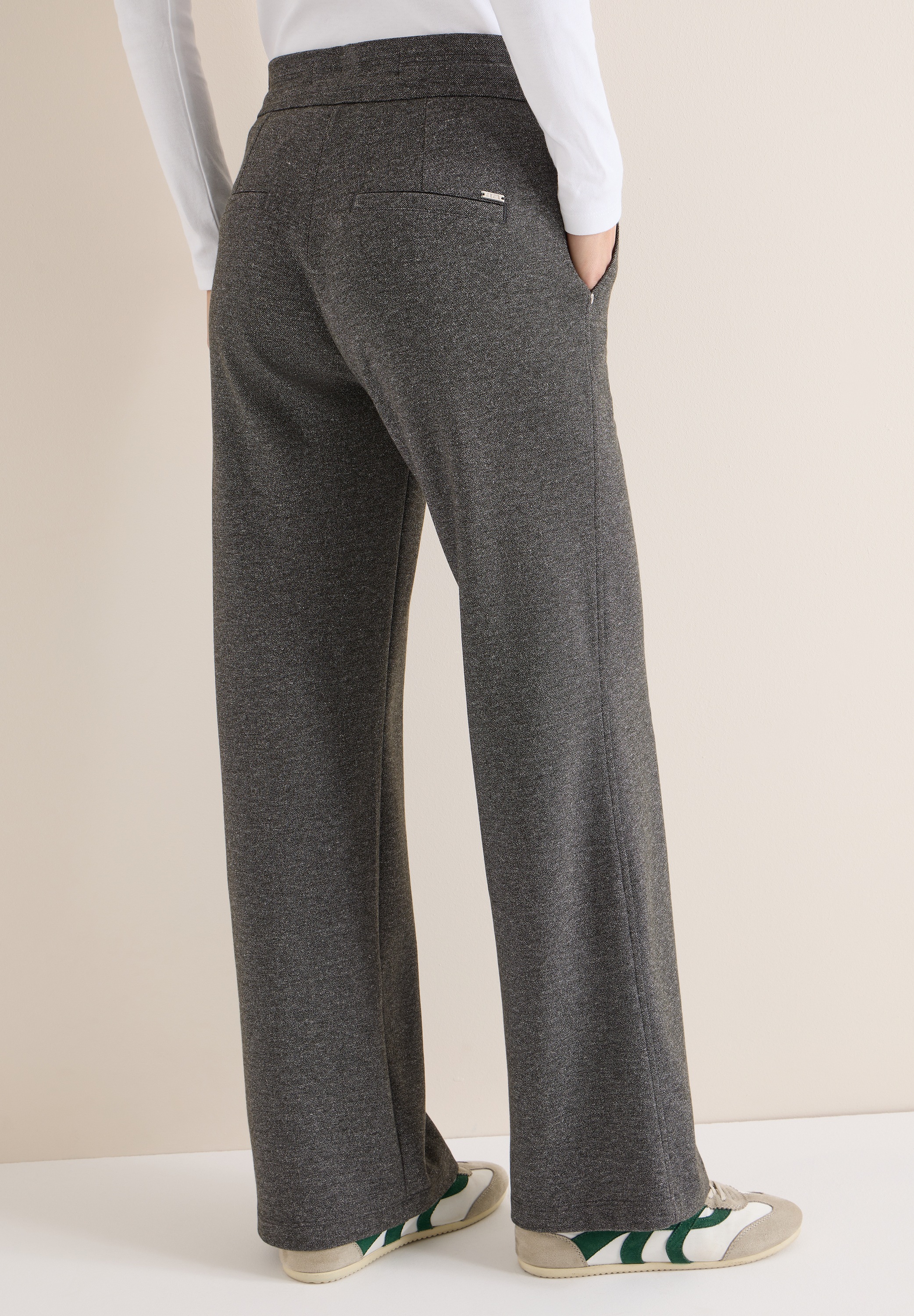 Cecil Stoffhose "Style NEELE" Two-Tone Melange Hose mit Kordelzug günstig online kaufen