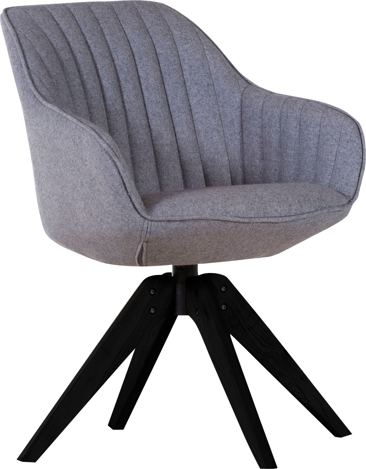 Preisvergleich für Gutmann Factory Drehstuhl Chill, Esszimmerstuhl,  Armlehnstuhl mit bequemer Polsterung, in der Farbe Grau | Ladendirekt