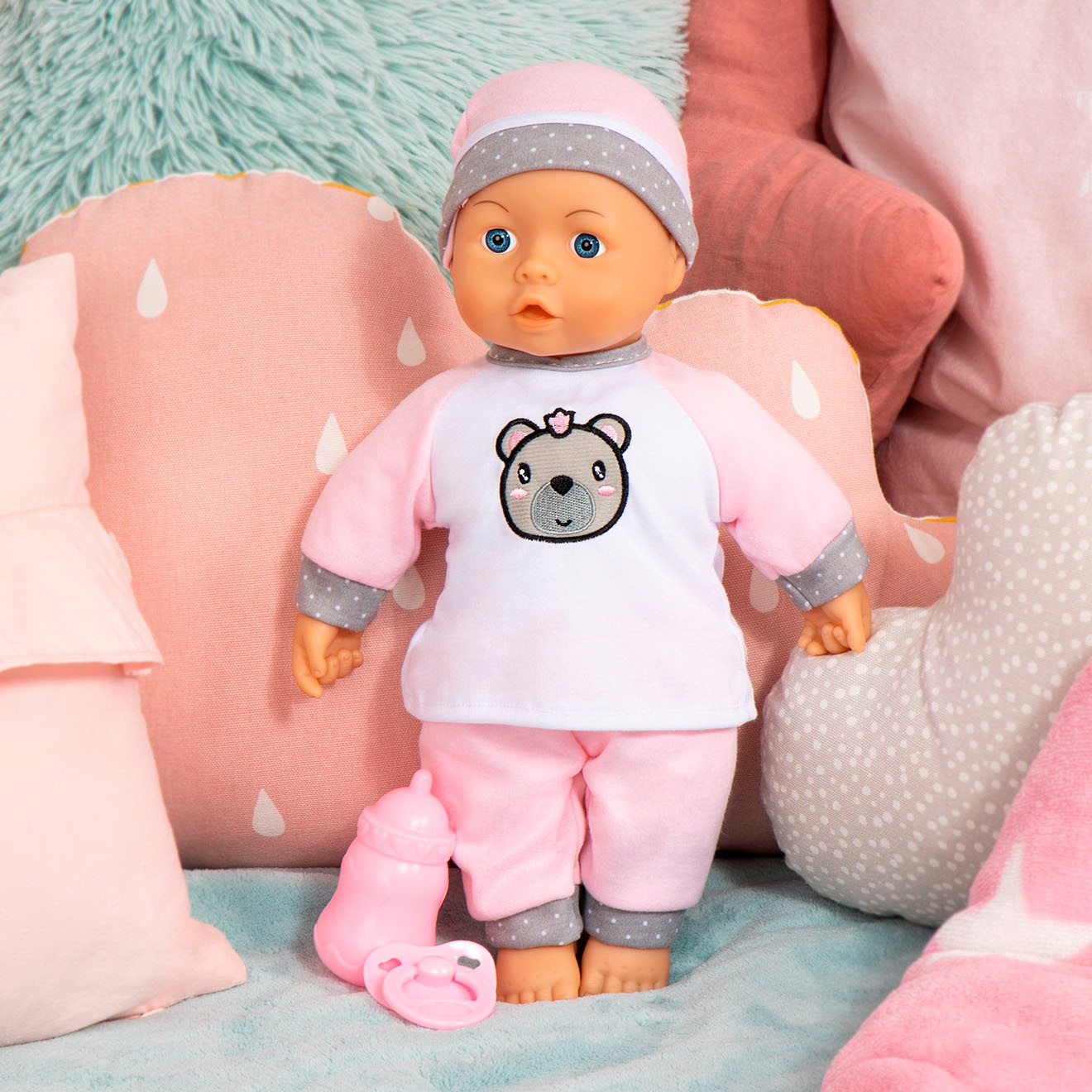 Bayer Babypuppe »Kiss Baby, 36cm«, (3 tlg.)
