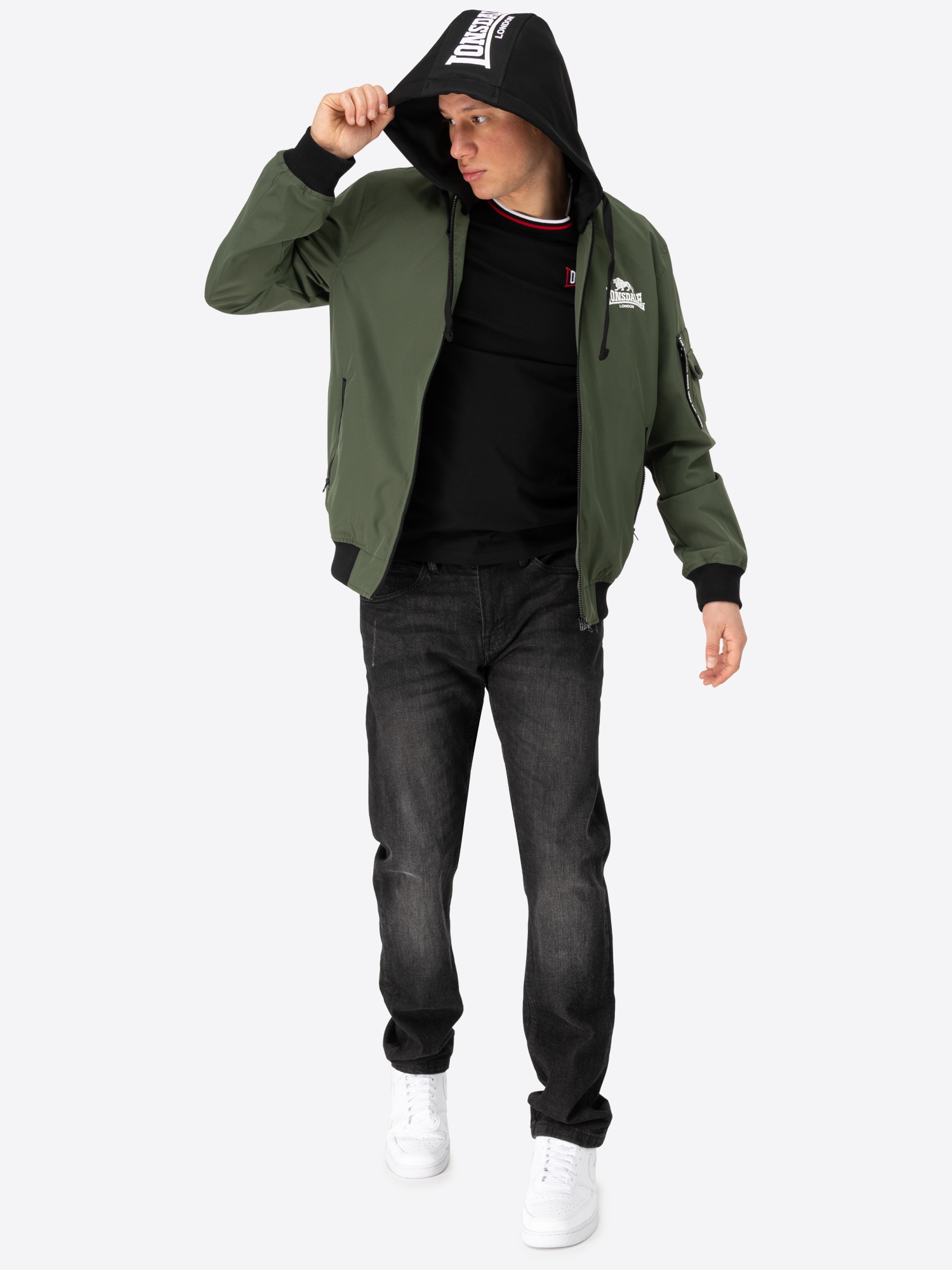 Lonsdale Bomberjacke »H Jacke«, mit Kapuze