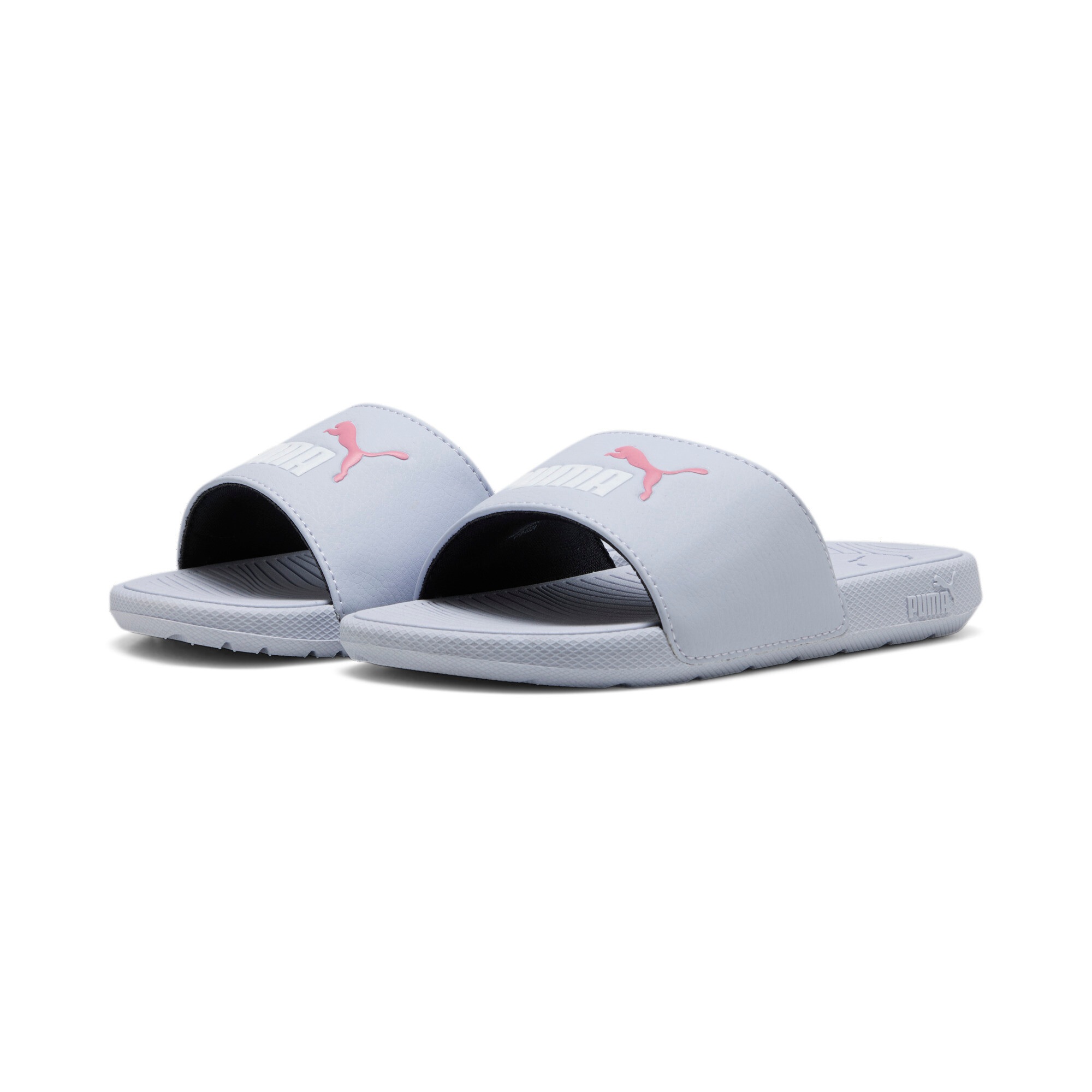 Badesandale PUMA "COOL CAT 2.0 PS", Mädchen, Gr. 31, cool weather, puma weiß, magic rose, Synthetik, Schuhe, mit gepolstertem Riemen, weich gepolstertes Fußbett, ohne Verschluss
