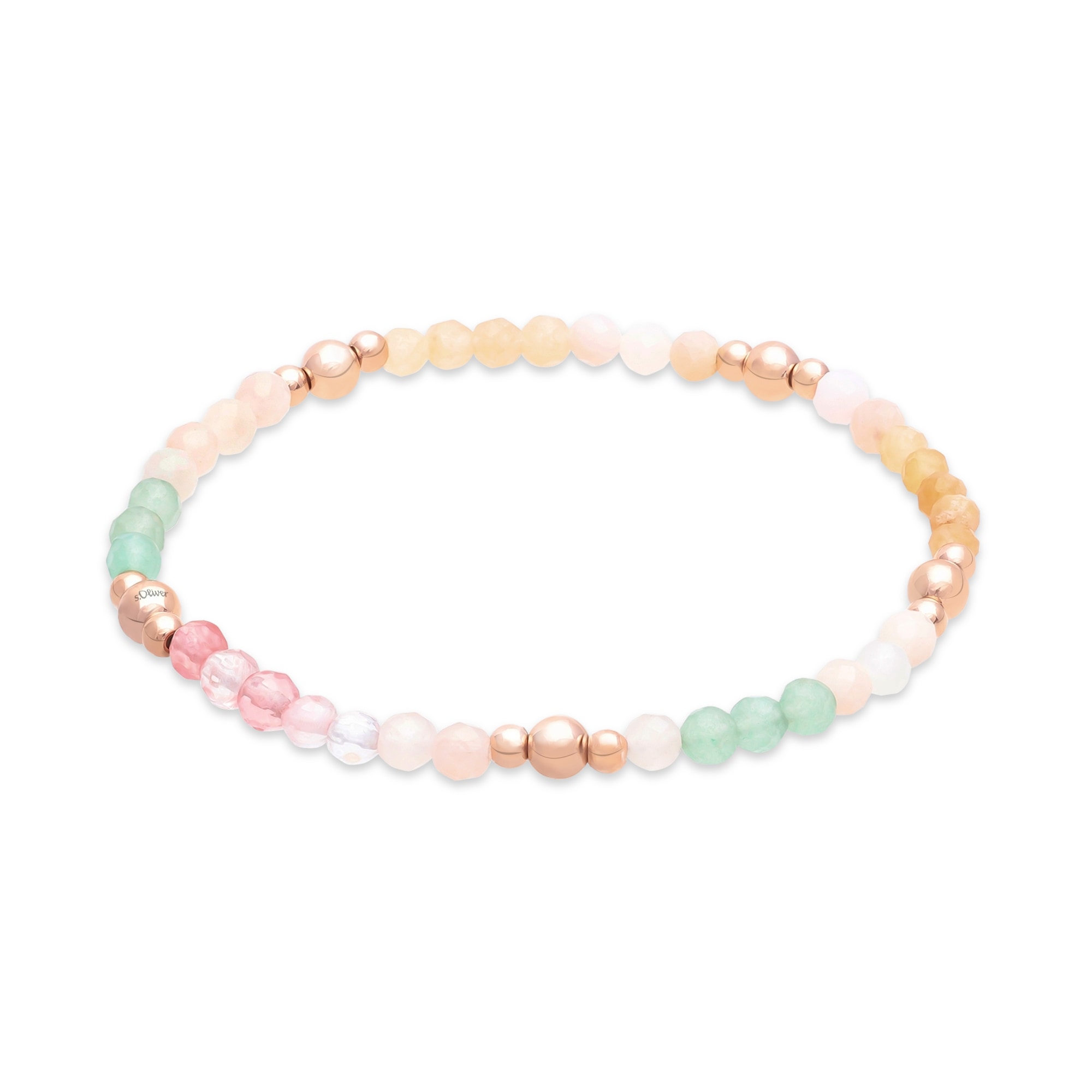 s.Oliver Armband »Colorful Beads« mit Quarz, Aquamarin, Lapislazuli-Imitat, Amethyst, Agate, Aventurin