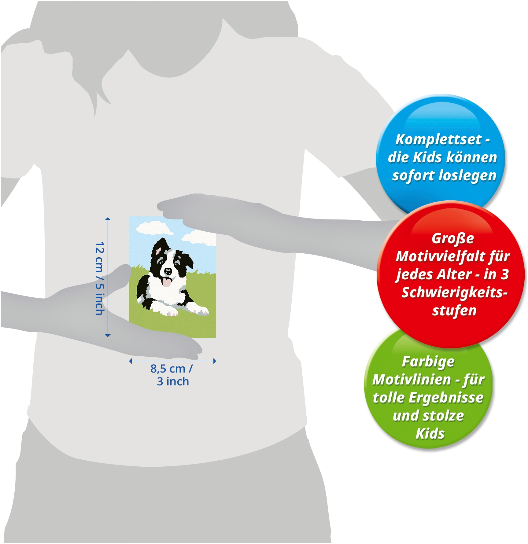 Ravensburger Malen nach Zahlen »CreArt, Border Collie Welpe«, Made in Europe
