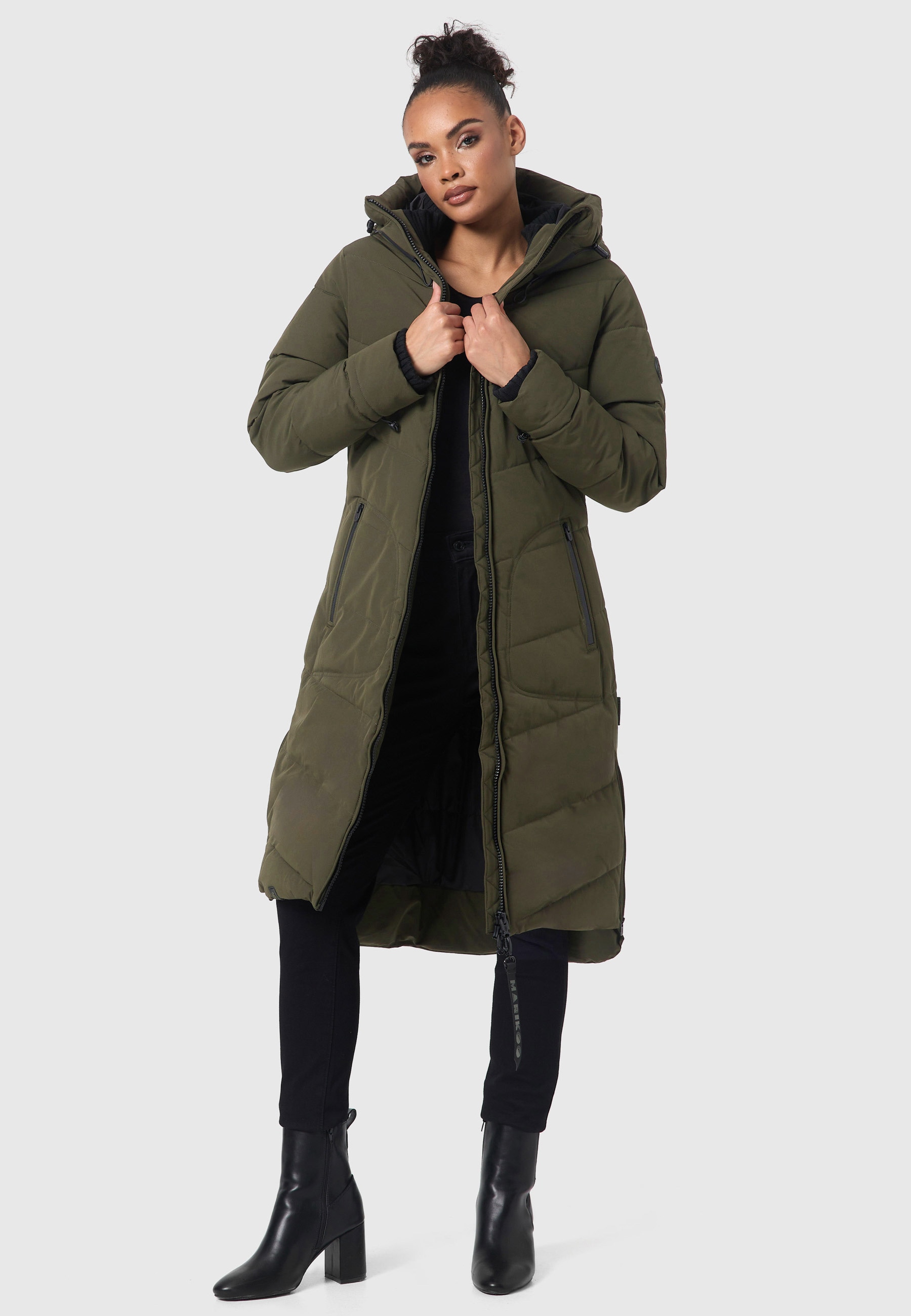 Marikoo Winterjacke "Benikoo", mit Kapuze, langer Winter Mantel gesteppt günstig online kaufen