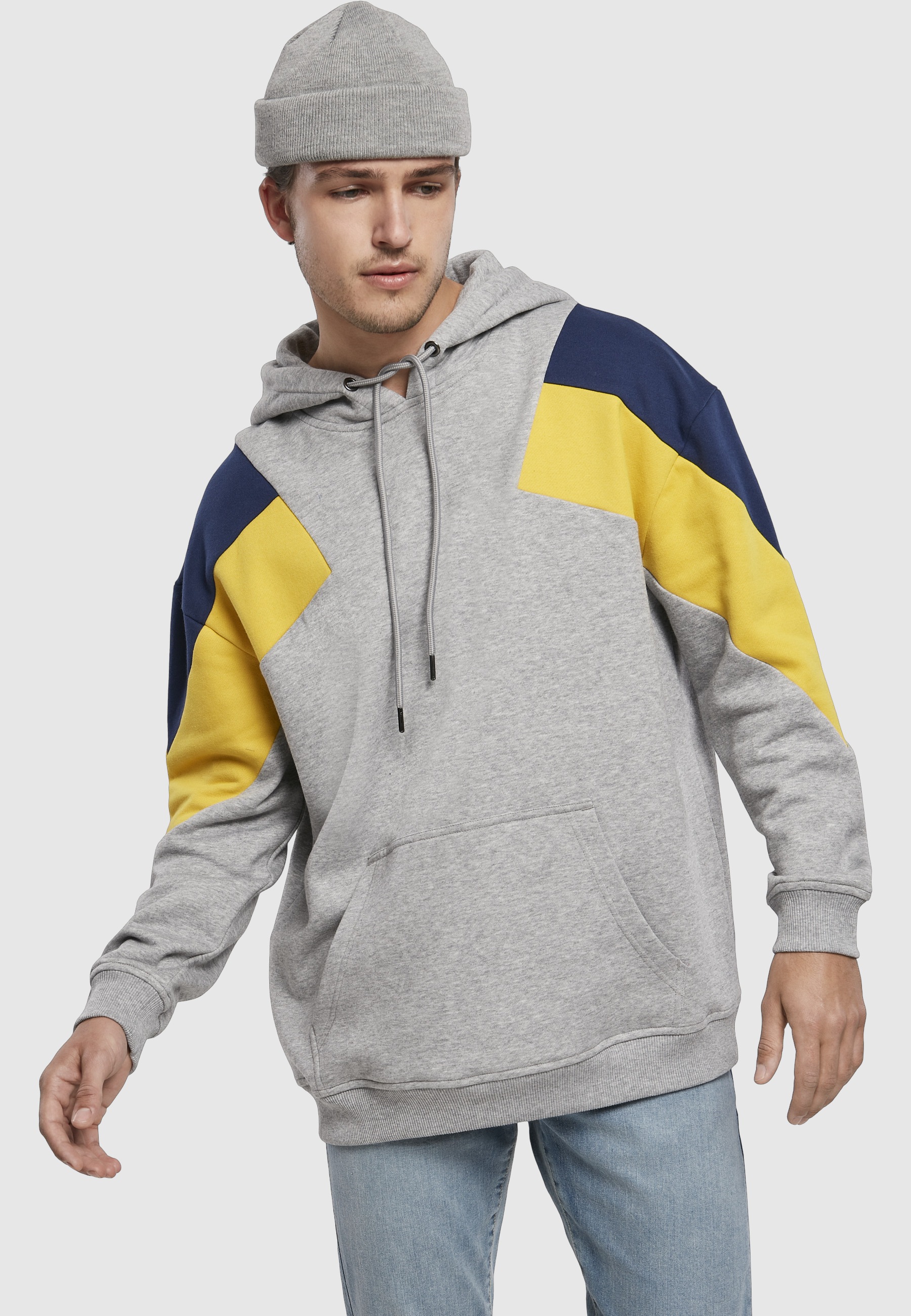 URBAN CLASSICS Sweatshirt »Urban Classics Herren Oversize 3-Tone Hoody«, 1 Stk.
