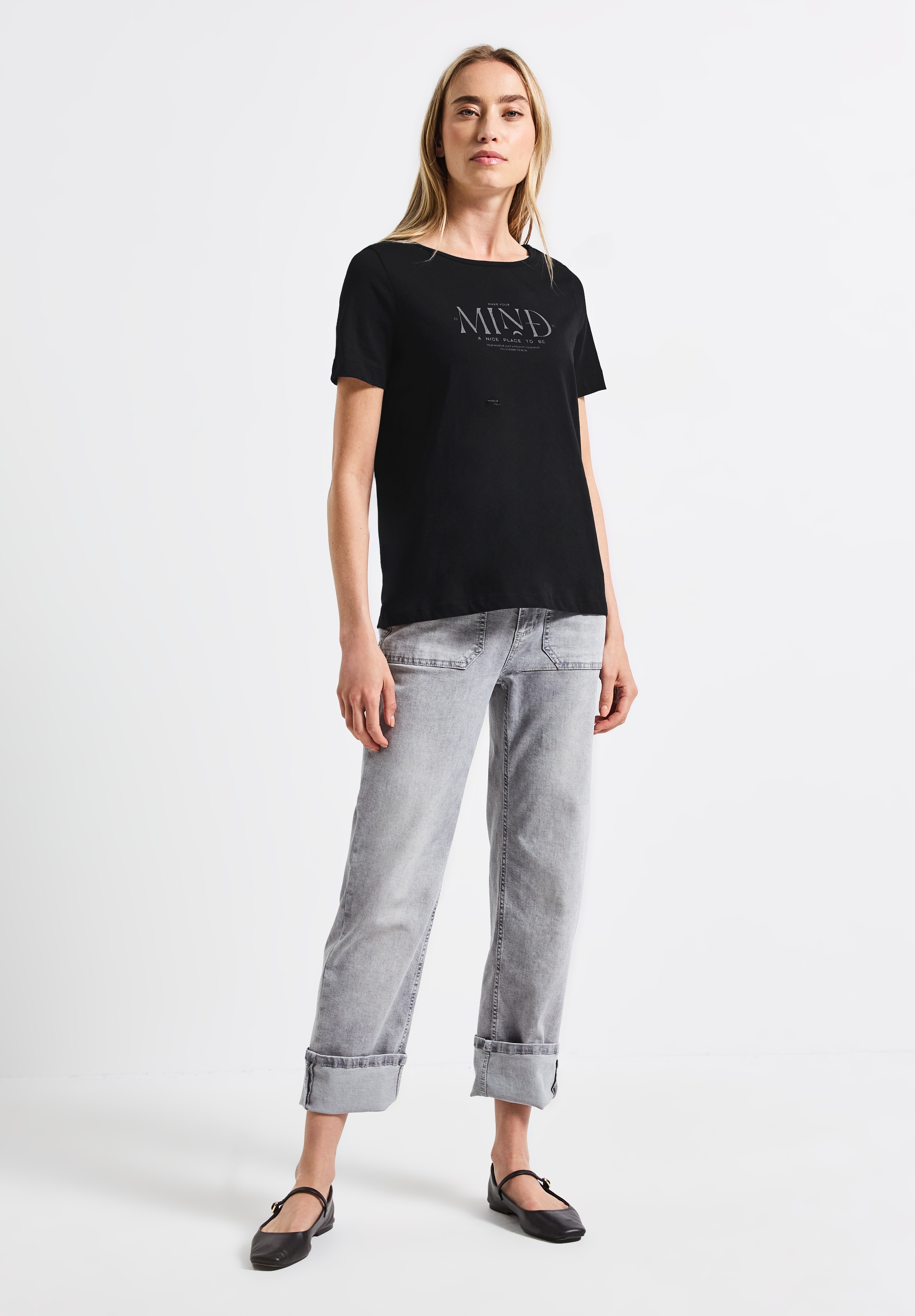STREET ONE T-Shirt, mit Rundhalsausschnitt