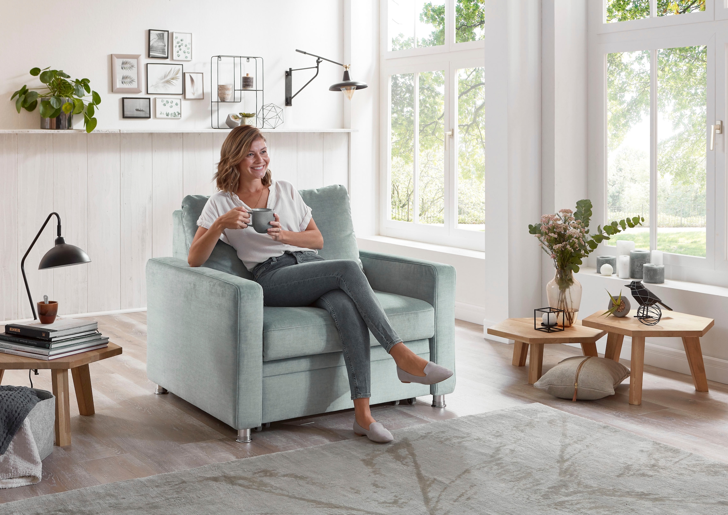 Die PlanBar Schlafsofa »MP-PD19021«, mit Längsschläferfunktion 80x210 cm