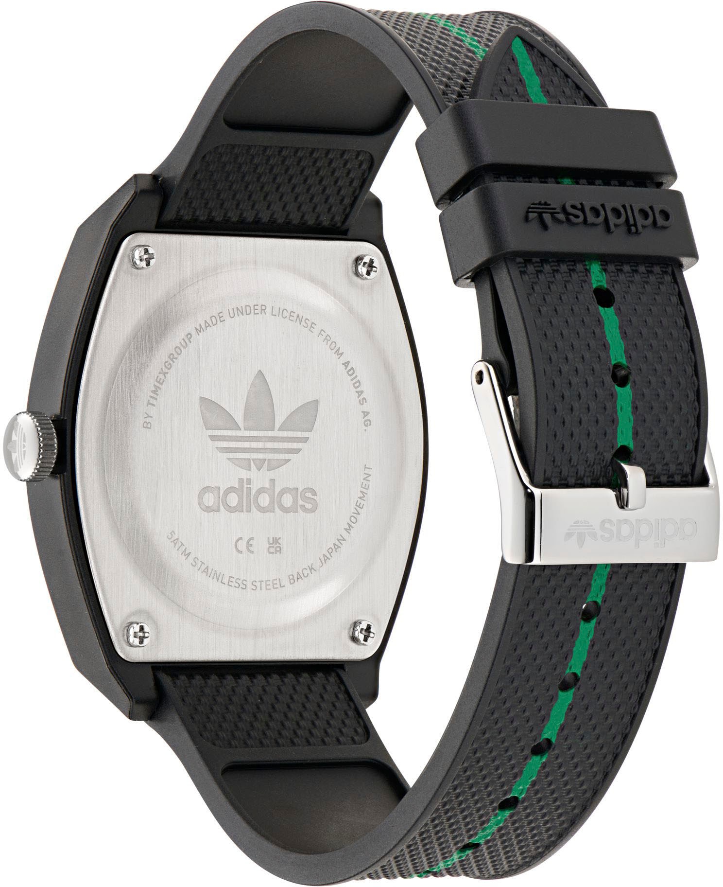 adidas Originals Quarzuhr »PROJECT TWO«, Armbanduhr, Herrenuhr, Damenuhr,Resinarmband,wasserabweisend bis 5 bar
