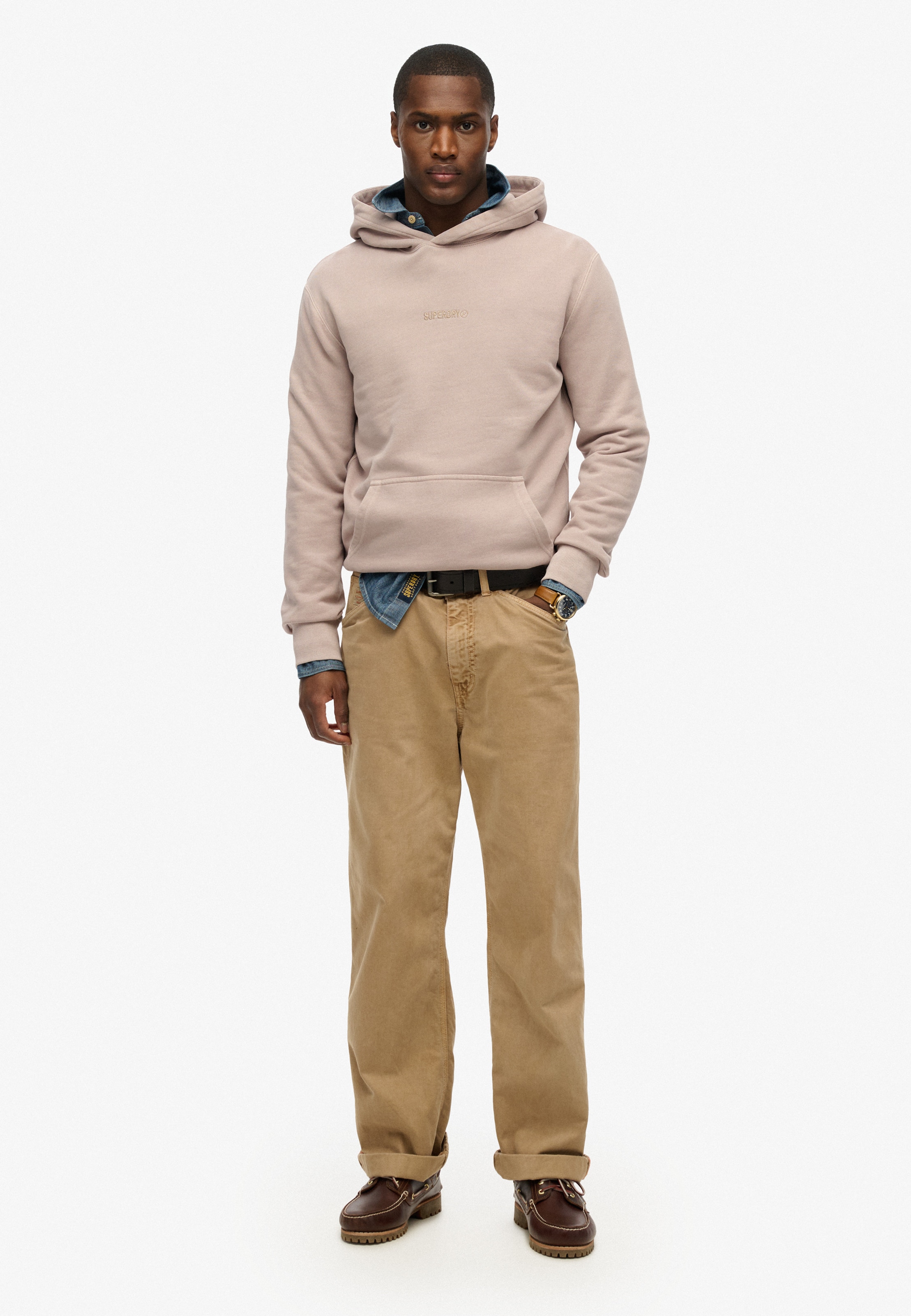 Superdry Kapuzensweatshirt »MICRO LOGO HOOD«, aus Baumwolle und Polyester, Relaxed Fit, angeraute Sweatware
