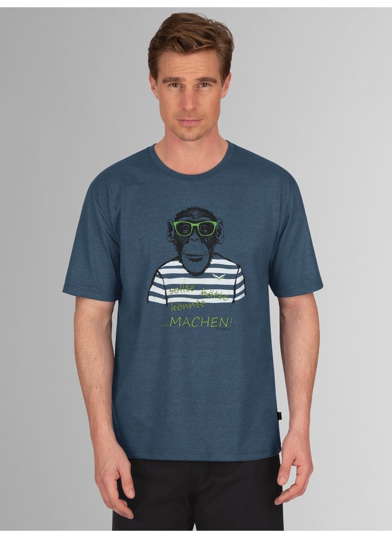Affen-Aufdruck« T-Shirt BAUR »TRIGEMA für Trigema | großem mit ▷ T-Shirt