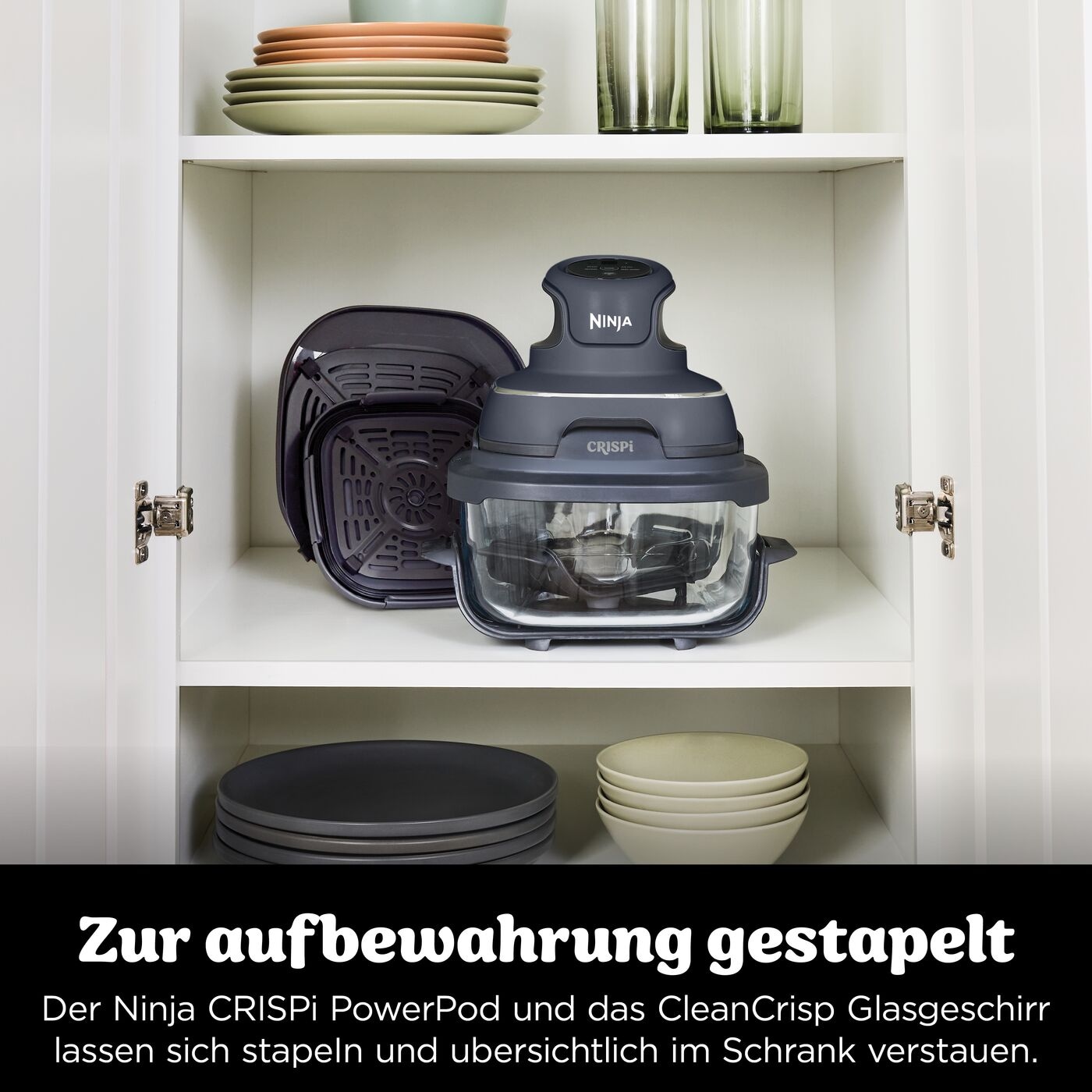 NINJA Heißluftfritteuse »CRISPi 4-in-1 Cyber Space - FN101EUGY« 1700 W tragbar