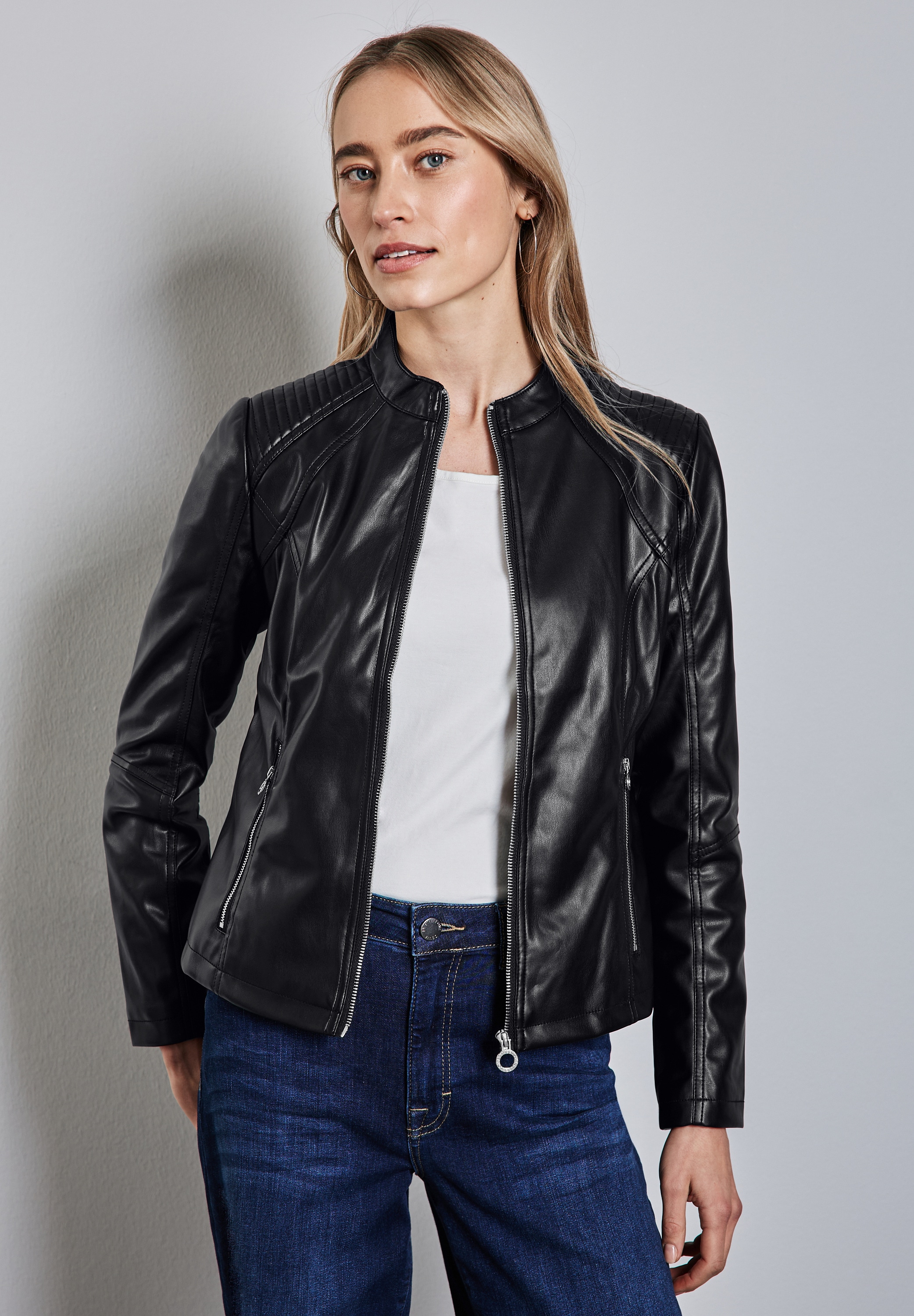 STREET ONE Bikerjacke, ohne Kapuze, mit Stehkragen günstig online kaufen