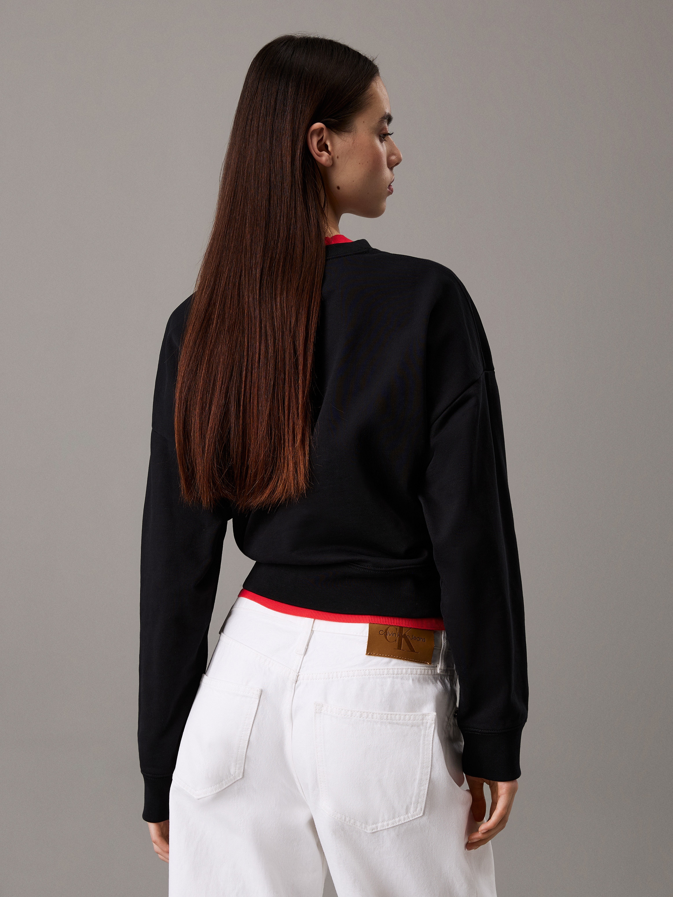 Calvin Klein Jeans Sweatshirt »LS MNLG FRNCH TRRY R«, Mit Rundhalsausschnitt