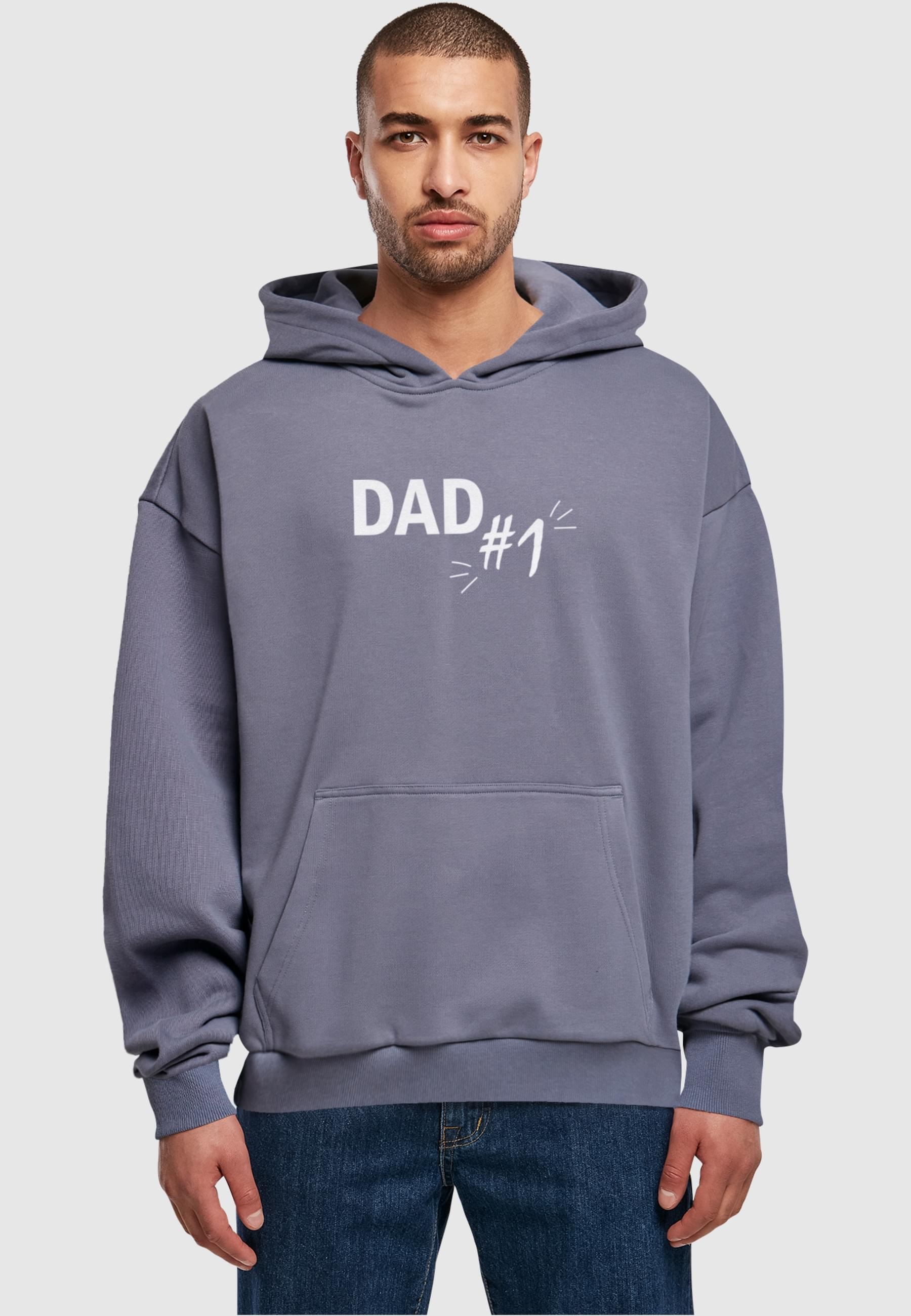 Thumbnail - Merchcode Kapuzensweatshirt "Merchcode Herren Fathers Day - Dad number 1 Ultra Heavy Hoody", (1 tlg.)