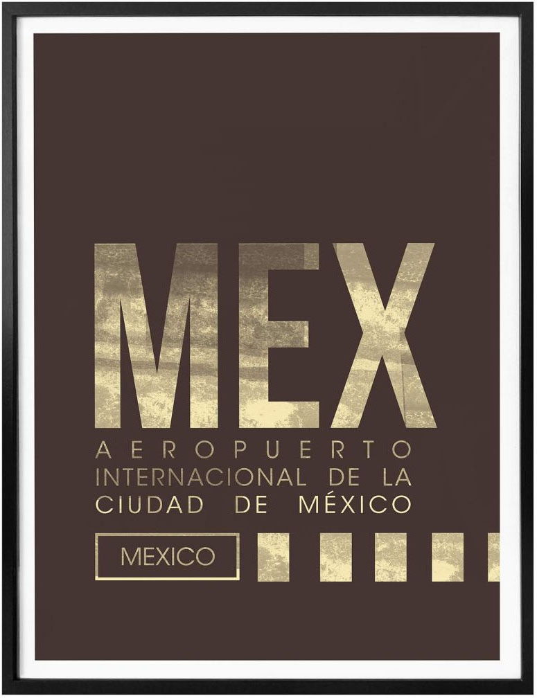 Wall-Art Poster »Wandbild MEX Flughafen Mexico City«, Flughafen, (1 St.),  Poster, Wandbild, Bild, Wandposter bestellen | BAUR