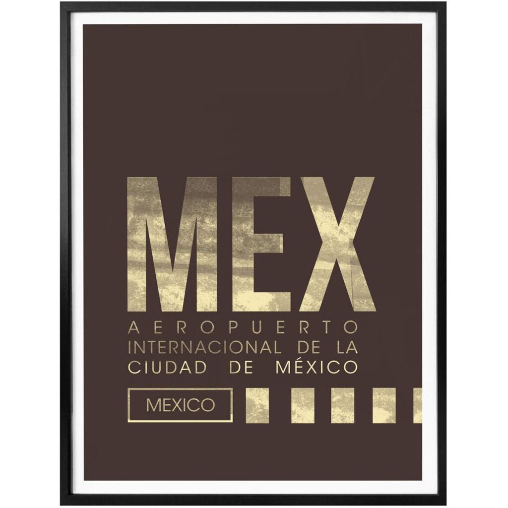 Wall-Art Poster »Wandbild MEX Flughafen Mexico City«, Flughafen, (1 St.)