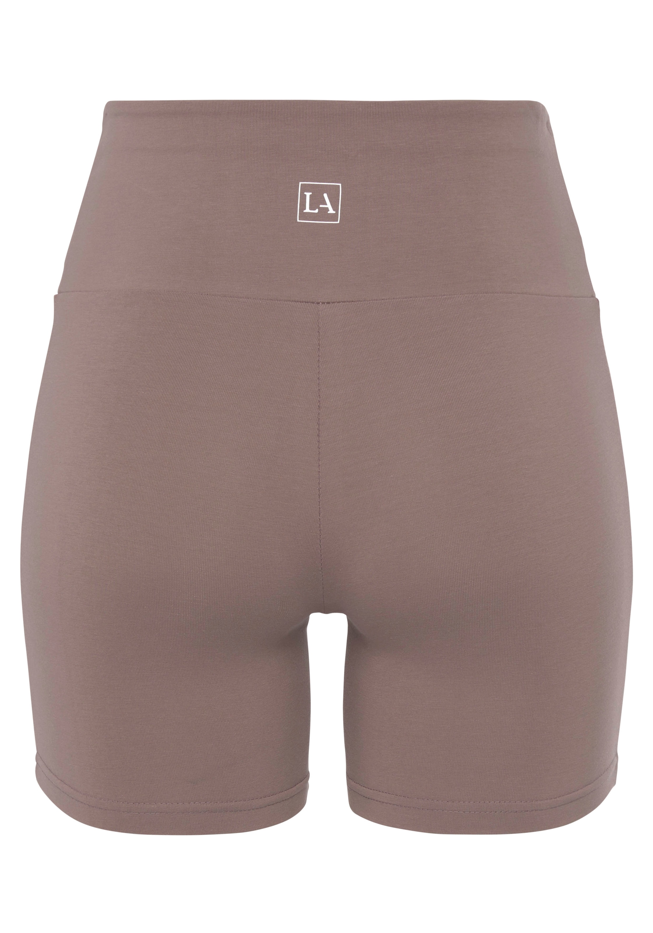 LASCANA Shorts »mit breitem Bündchen«, und Logodruck, Loungewear