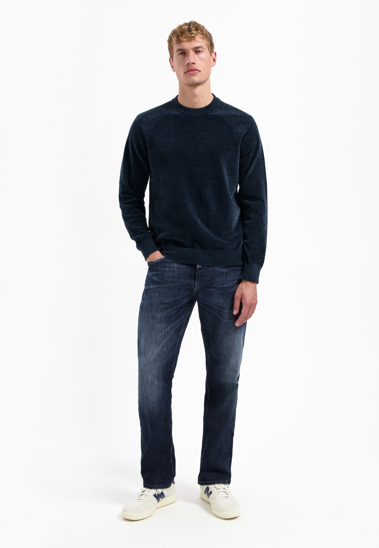 NO EXCESS V-Ausschnitt-Pullover »No Excess Chenille-Pullover«