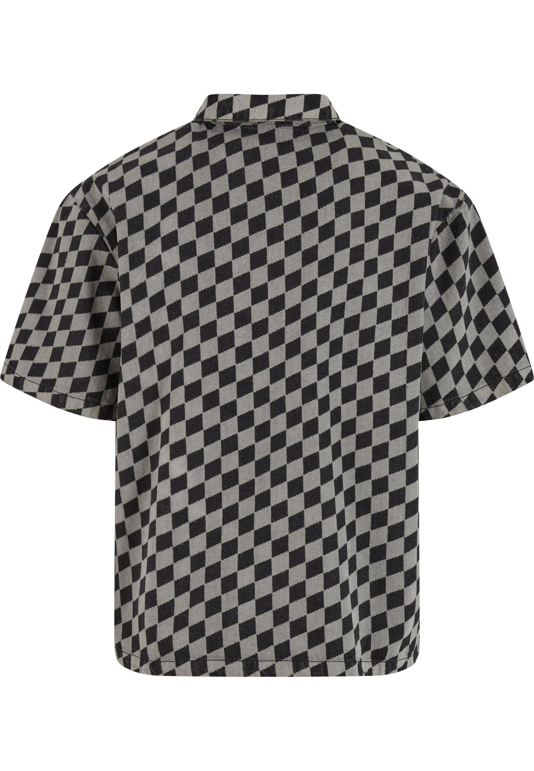 URBAN CLASSICS Langarm-Poloshirt "Urban Classics Laser Check Printed Boxy S günstig online kaufen