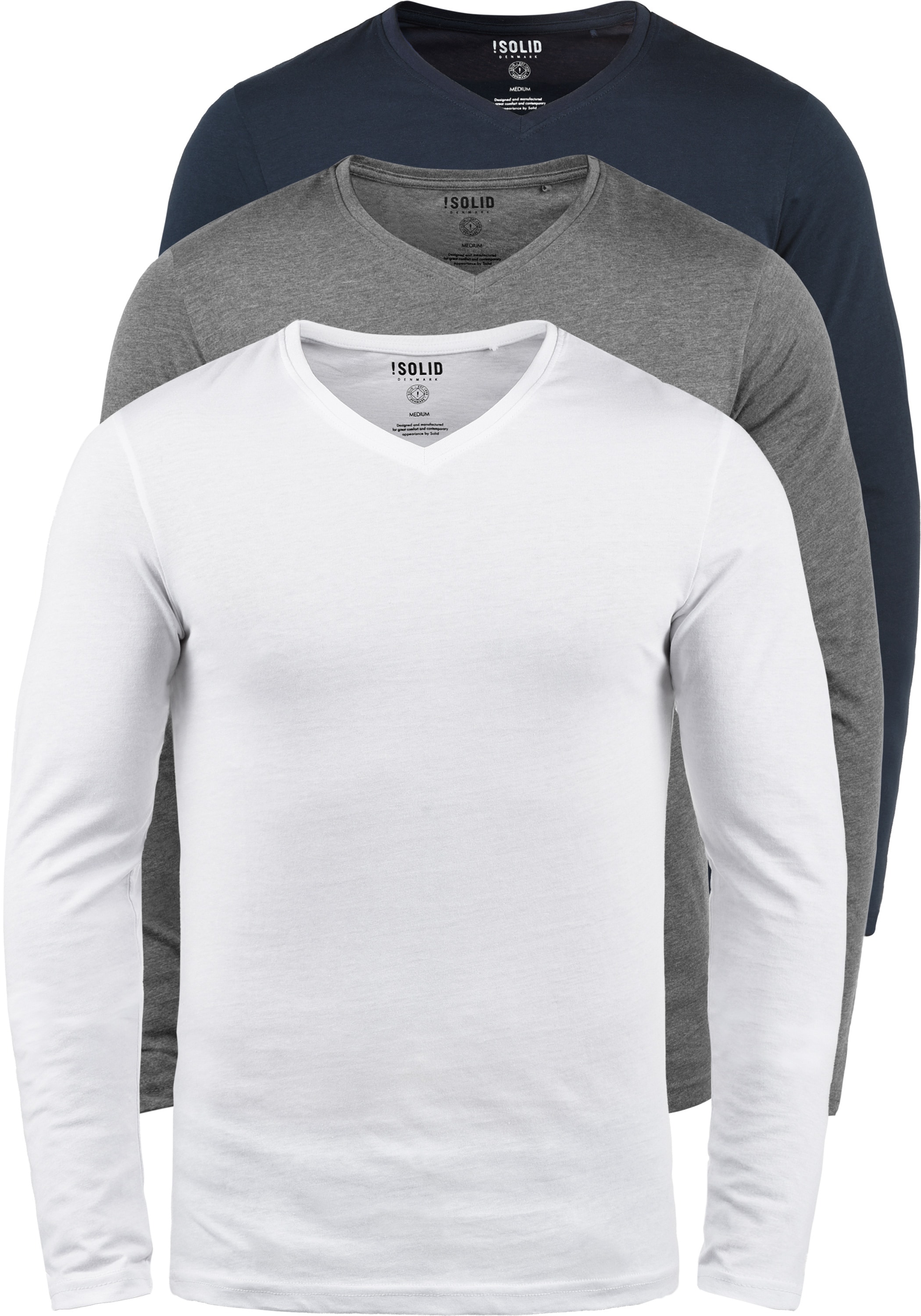 Solid V-Ausschnitt-Pullover "V-Shirt SDBasil"