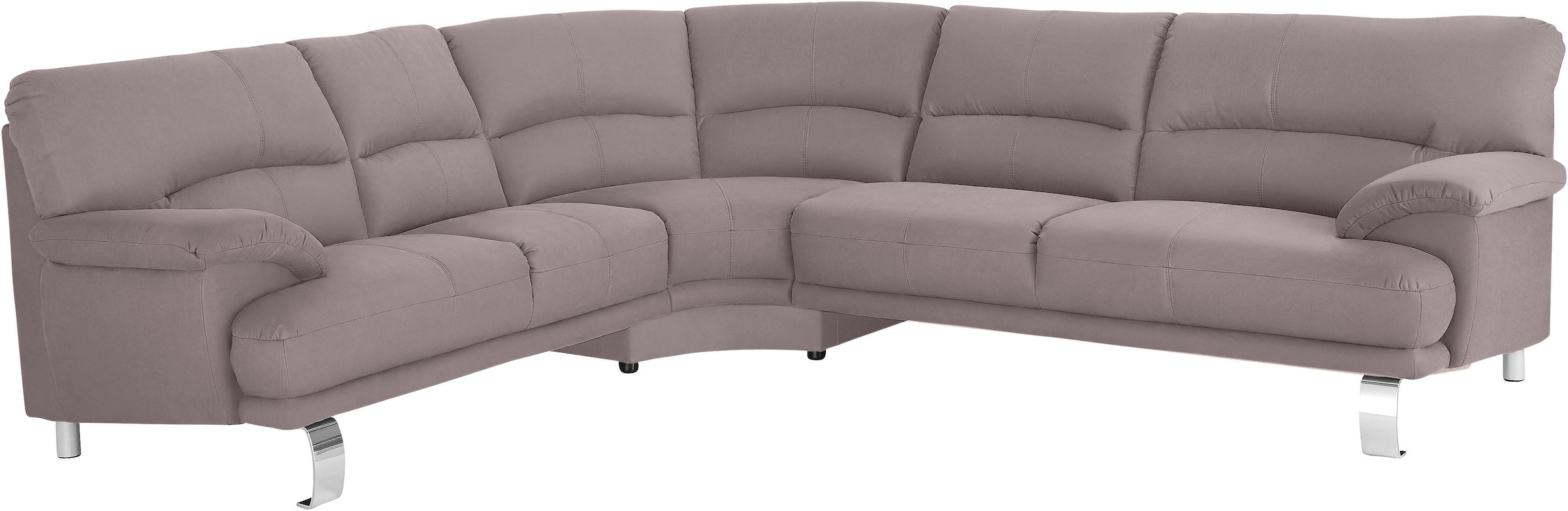 TRENDMANUFAKTUR Ecksofa »Cecilia II, in italienischen Design, bequem, hoher Sitzkomfort, L-Form«, extrabreite Armlehnen für noch mehr Sitzkomfort