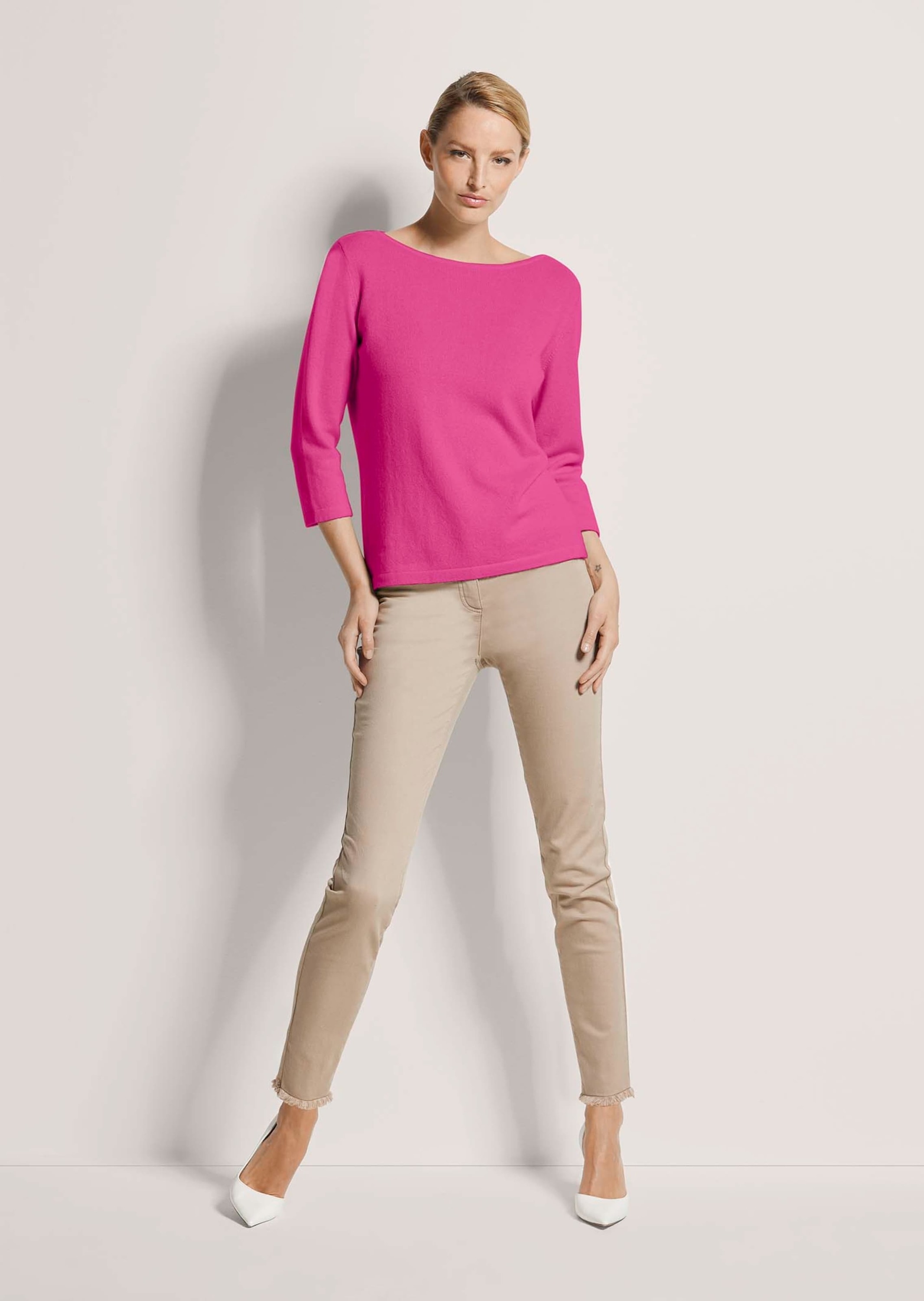 MADELEINE Longpullover "Strickpullover Kaschmirpullover mit U-Boot-Ausschni günstig online kaufen