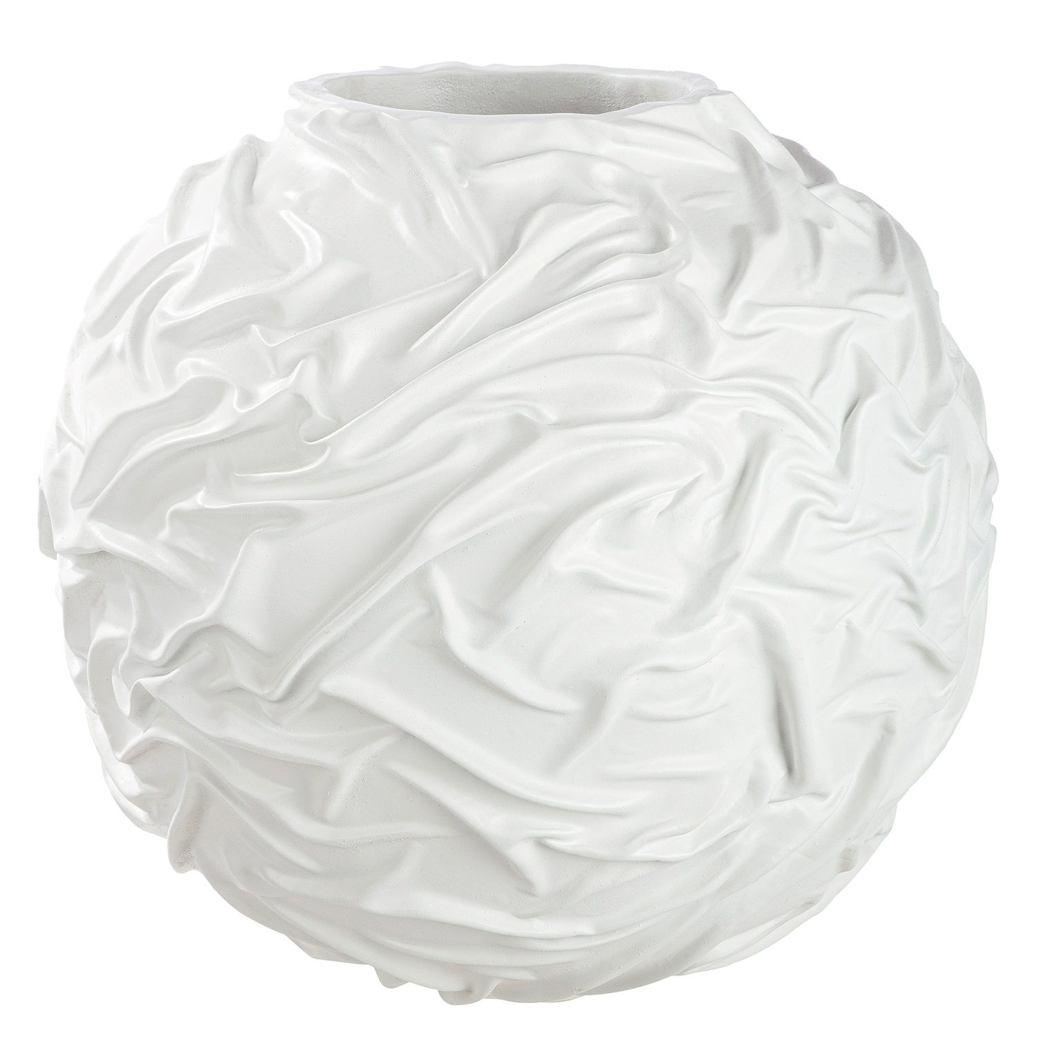 GILDE Bodenvase "Bodenvase organisch Drapes weiß" günstig online kaufen