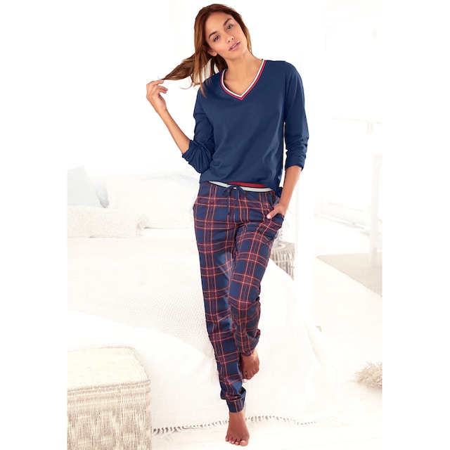 Vivance Dreams Pyjama, (2 tlg., 1 Stück), mit karierter Schlafhose online  bestellen | BAUR