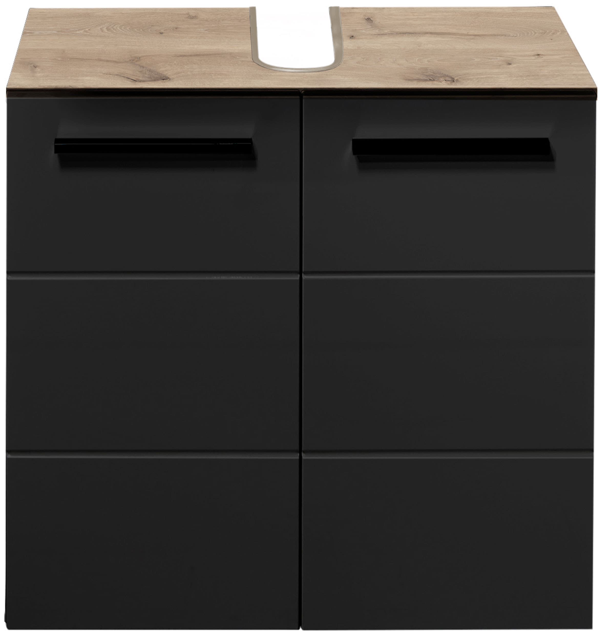 BASIC by Balculina Waschbeckenunterschrank »Rom BxHxT 60x62x31« 1 Stk. tlg. Breite 60cm, Kunststoffgriffe, Made in Europa