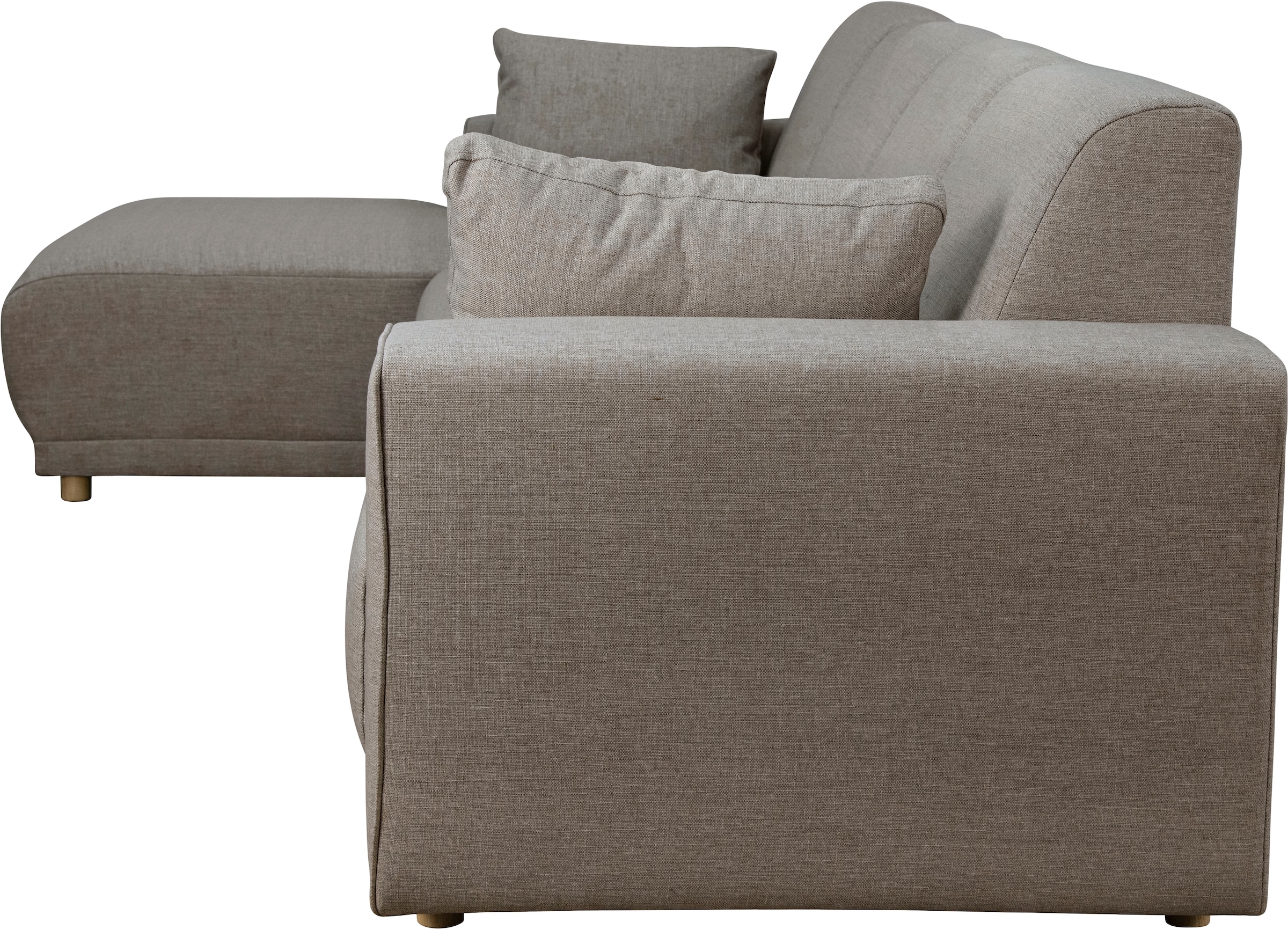 Home affaire Ecksofa »LEMPS wahlweise Recamiere links oder rechts L-Form«, incl. Zierkissen, Stellmaße 297x162 cm