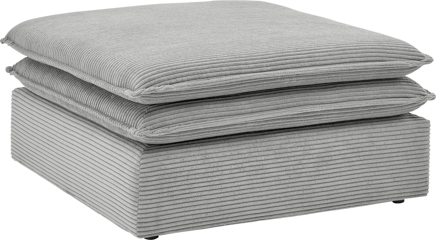 Places of Style Sitzgruppe »PIAGGE«, (2 tlg.), 3-Sitzer-Sofa mit Bettfunktion und Loveseat-Hocker im Set